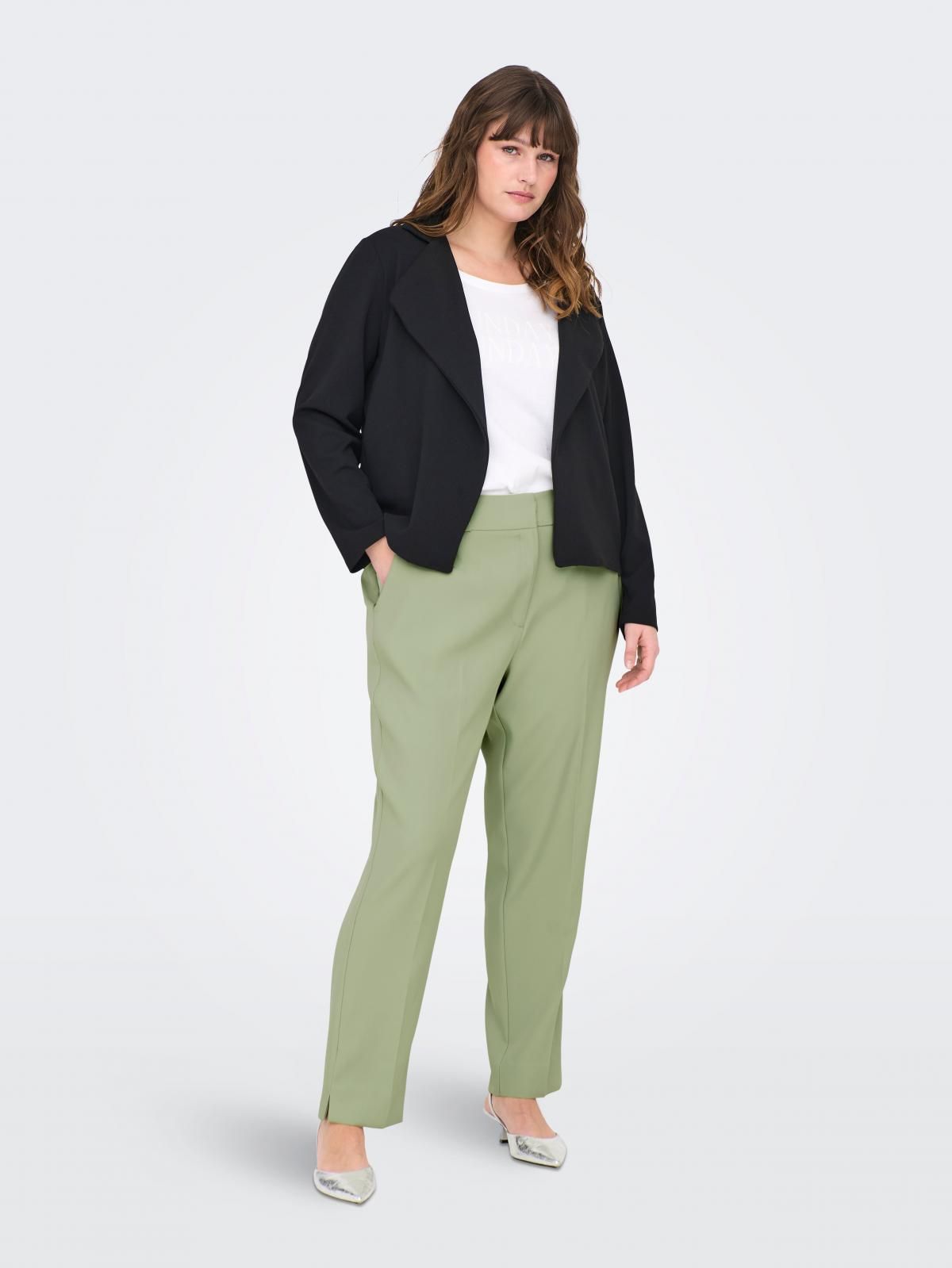 온리 하이웨이스트 슬림핏 팬츠 빅사이즈 15315675_1661 GREY / DESERT SAGE - 상세 이미지 5