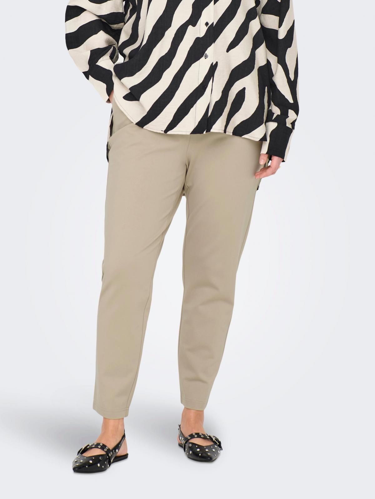 온리 테크니컬 스트레치 레귤러핏 슬랙스 팬츠 15174938_4481 GREY / PURE CASHMERE - 상품 이미지