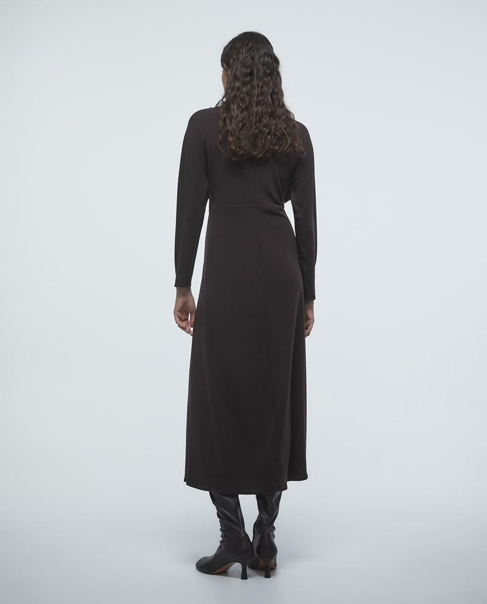 스페라 하이넥 롱 원피스 메탈 장식 디테일 56262110002 CHOCOLATE - 상세 이미지 5