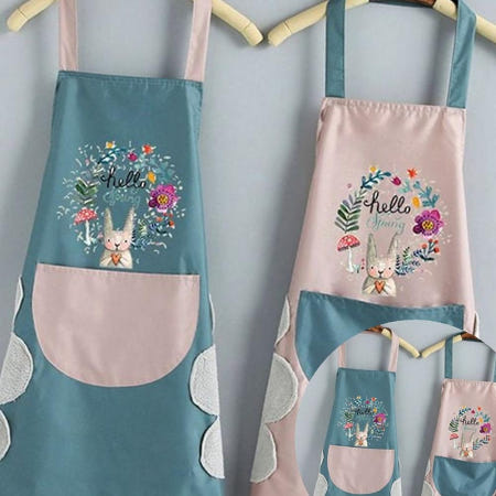 그여자의살림 토끼 레빗 방수 앞치마 핸드타월 핸드타올 카페 공방