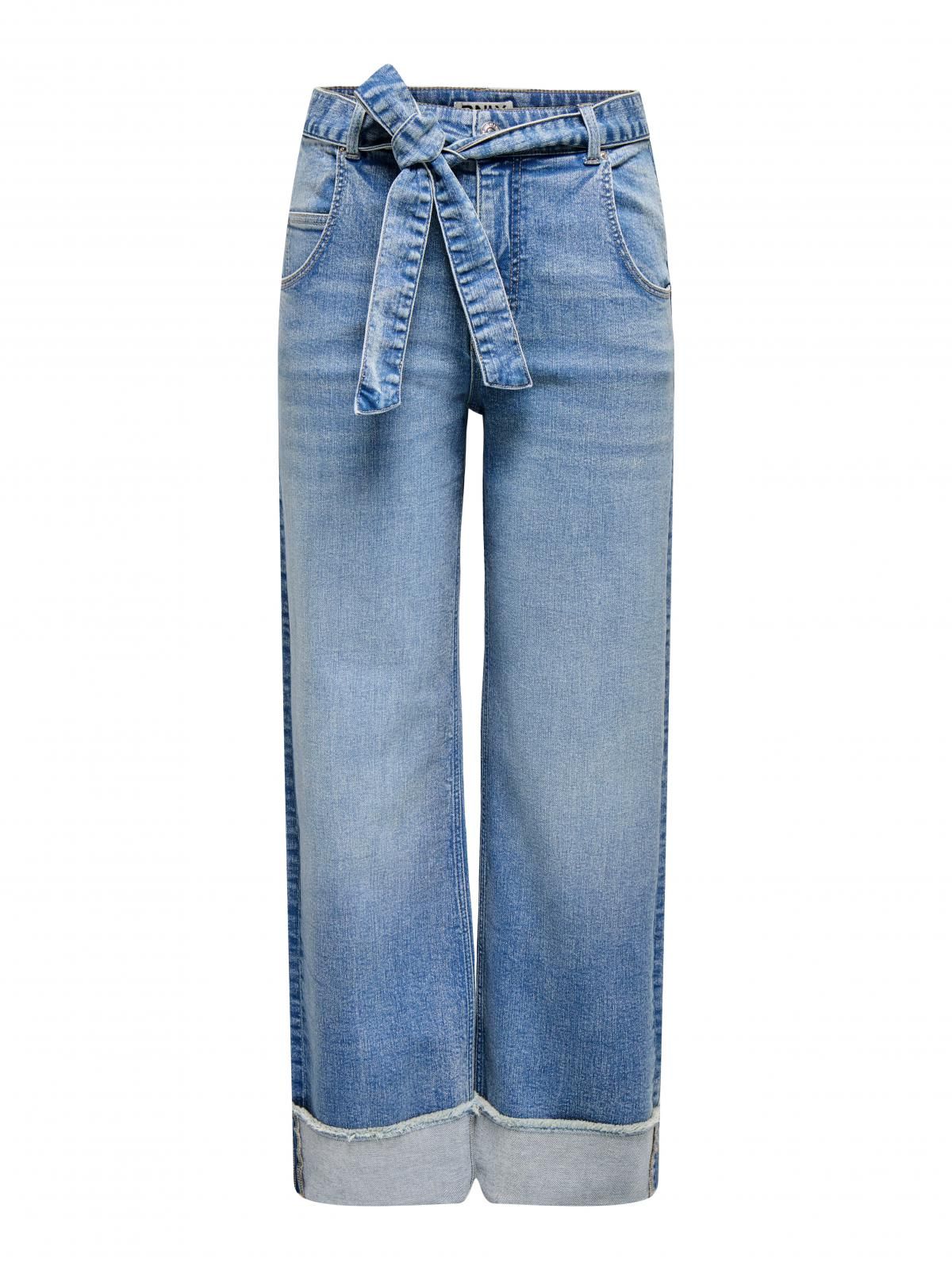 온리 하이웨이스트 연청 와이드핏 데님 팬츠 15357941_2116 BLUE / LIGHT BLUE DENIM - 상세 이미지 3