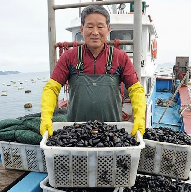 산지직송 신선한 자연산 통영 홍합 손질 세척 2kg, 1개 - 상품 이미지