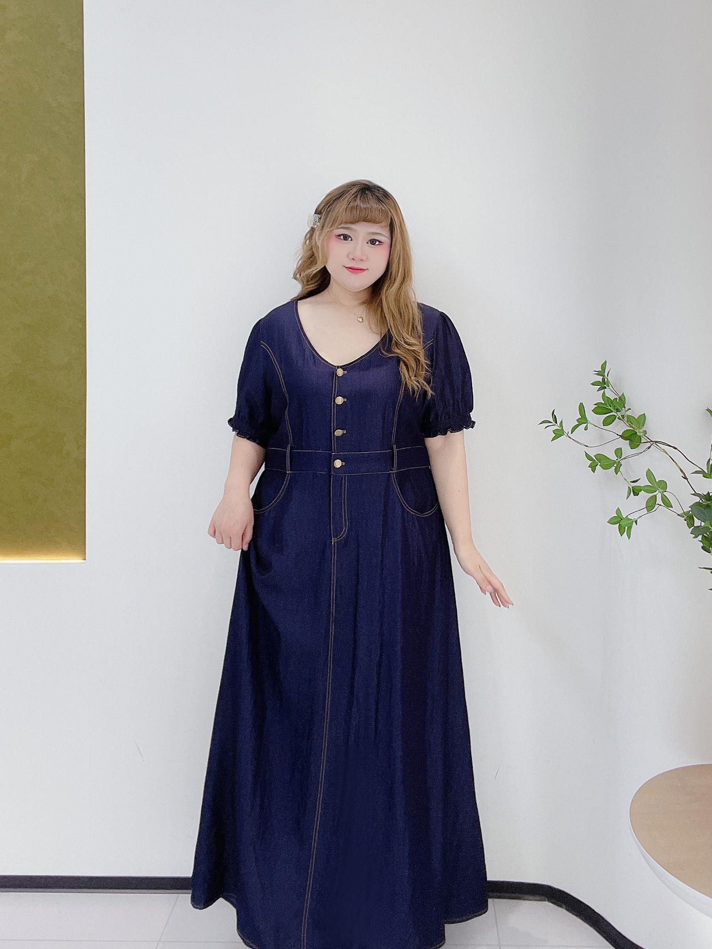 빅사이즈 원피스 나는솔로 정숙 데님 청 롱 18기정숙원피스 - 상세 이미지 3