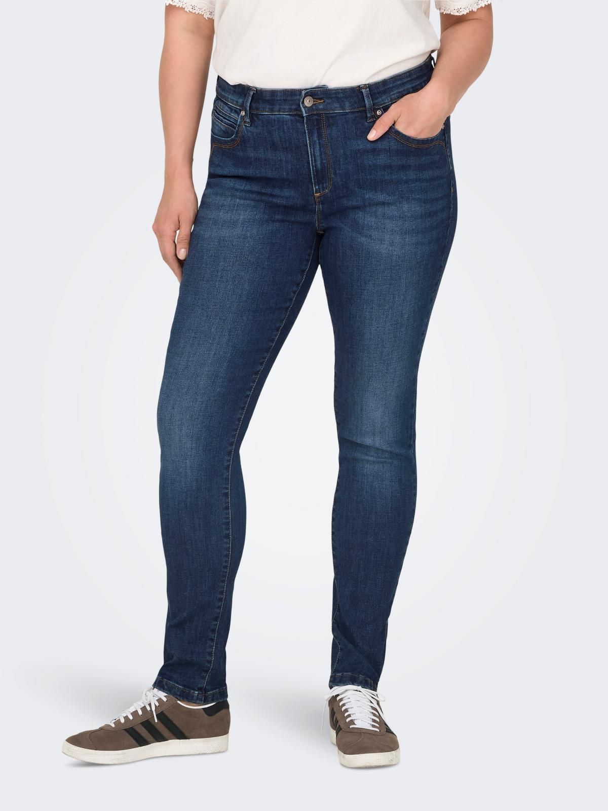 온리 커브핏 미드웨이스트 스키니 데님 진 15315719_2114 BLUE / DARK BLUE DENIM - 상품 이미지