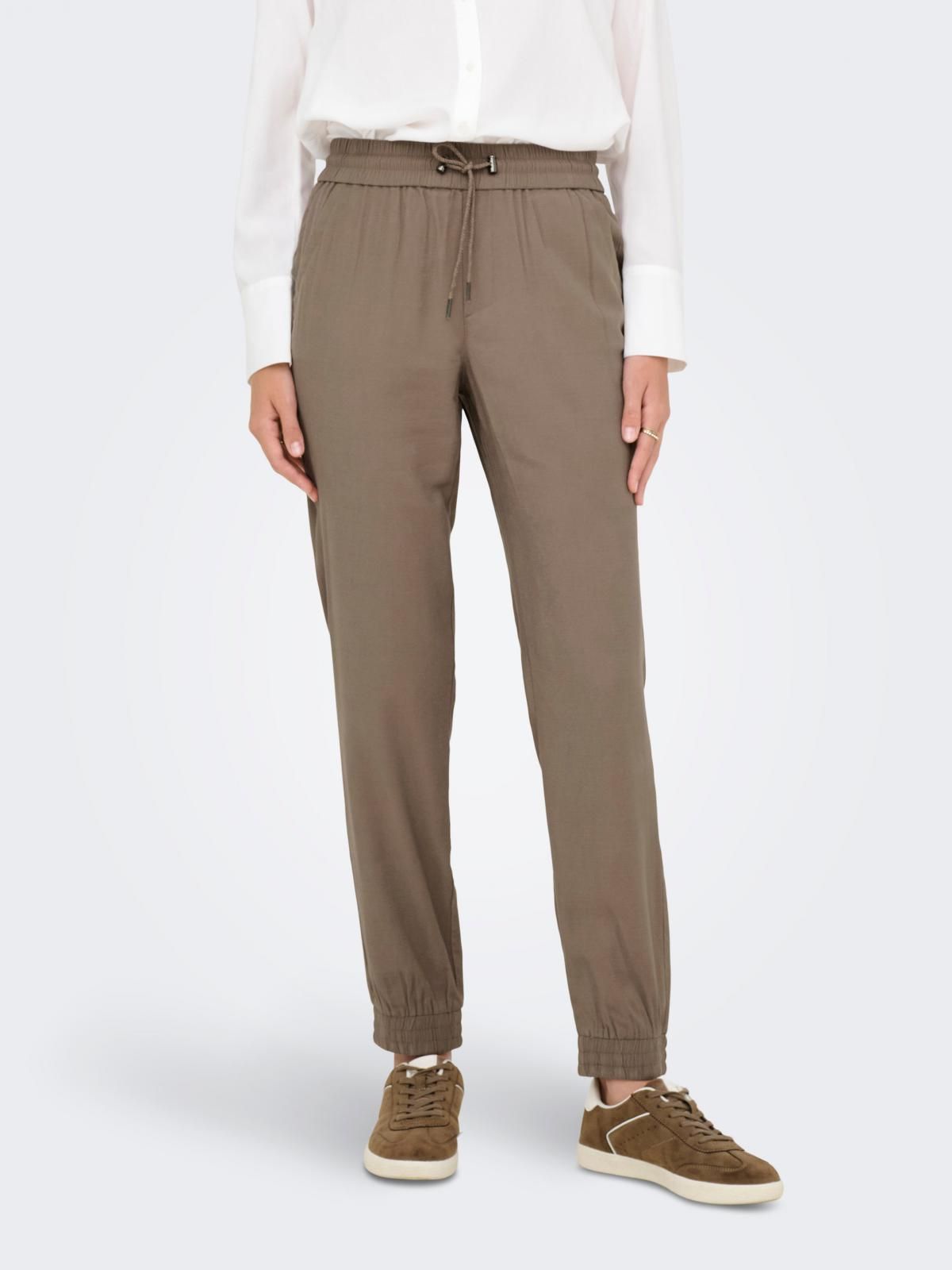 온리 미니멀 레귤러핏 와이드 팬츠 15203946_120 GREY / WALNUT - 메인 이미지