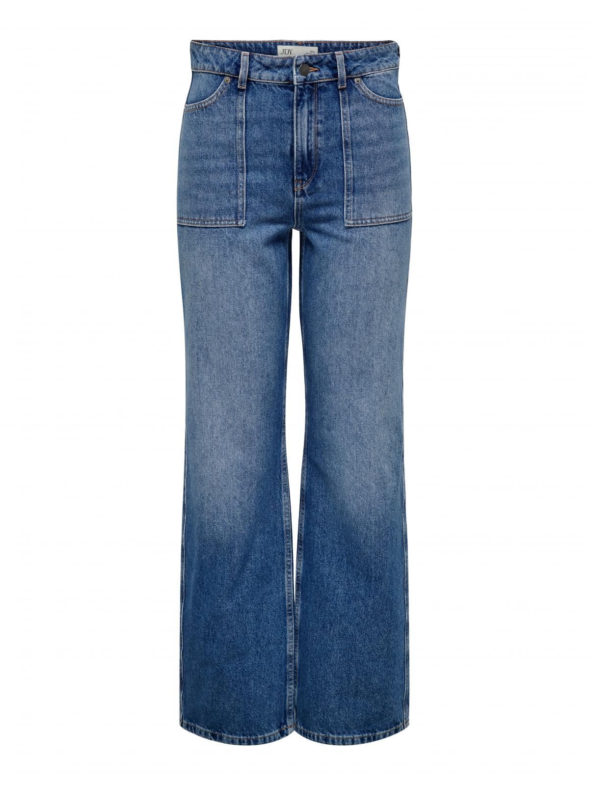 제이디와이 하이웨이스트 데님 와이드핏 진 15308196_2115 BLUE / MEDIUM BLUE DENIM - 상세 이미지 3