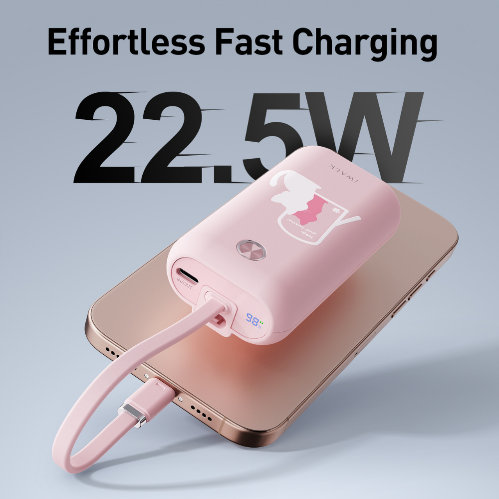 아이워크 기내반입보조배터리 초고속미니 휴대용 양방향충전 선물용 10000mAh, 화이트 - 상세 이미지 2