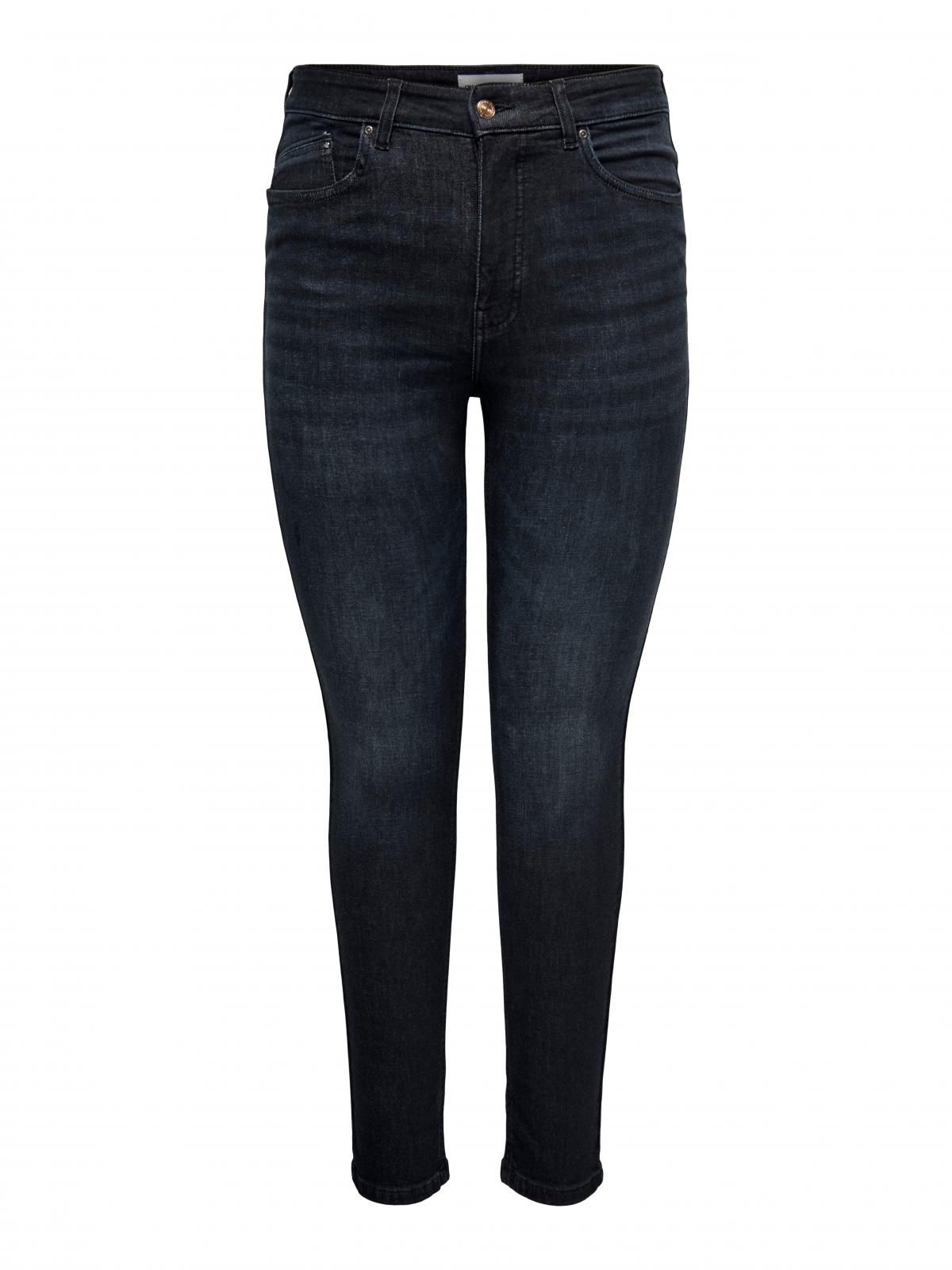 온리 플러스사이즈 스키니핏 데님 팬츠 15327440_6603 BLACK / BLUE BLACK DENIM - 상세 이미지 3