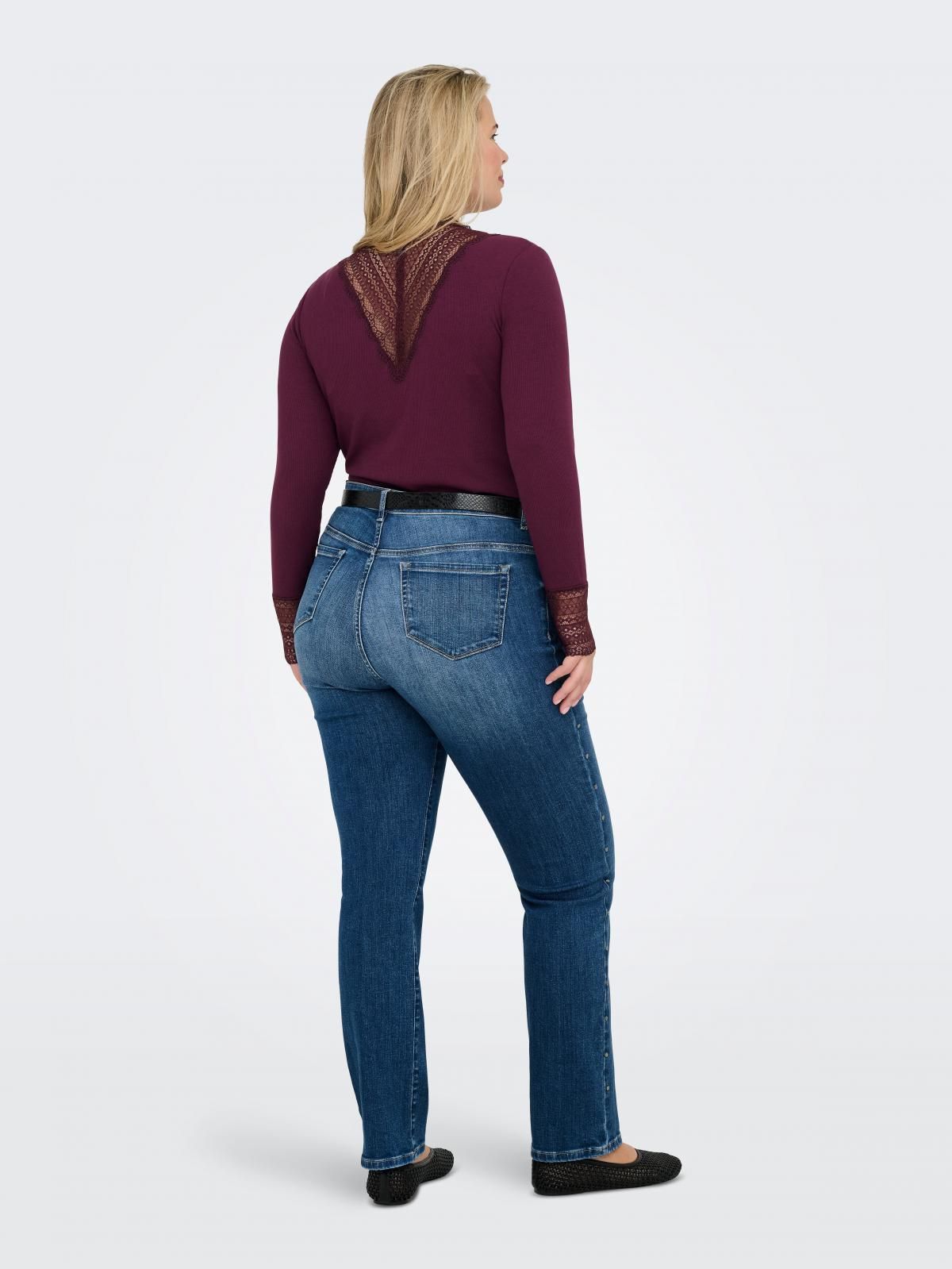 온리 빅사이즈 미드웨이스트 스트레치 슬림핏 청바지 15358018_2115_1221982 - 상세 이미지 2