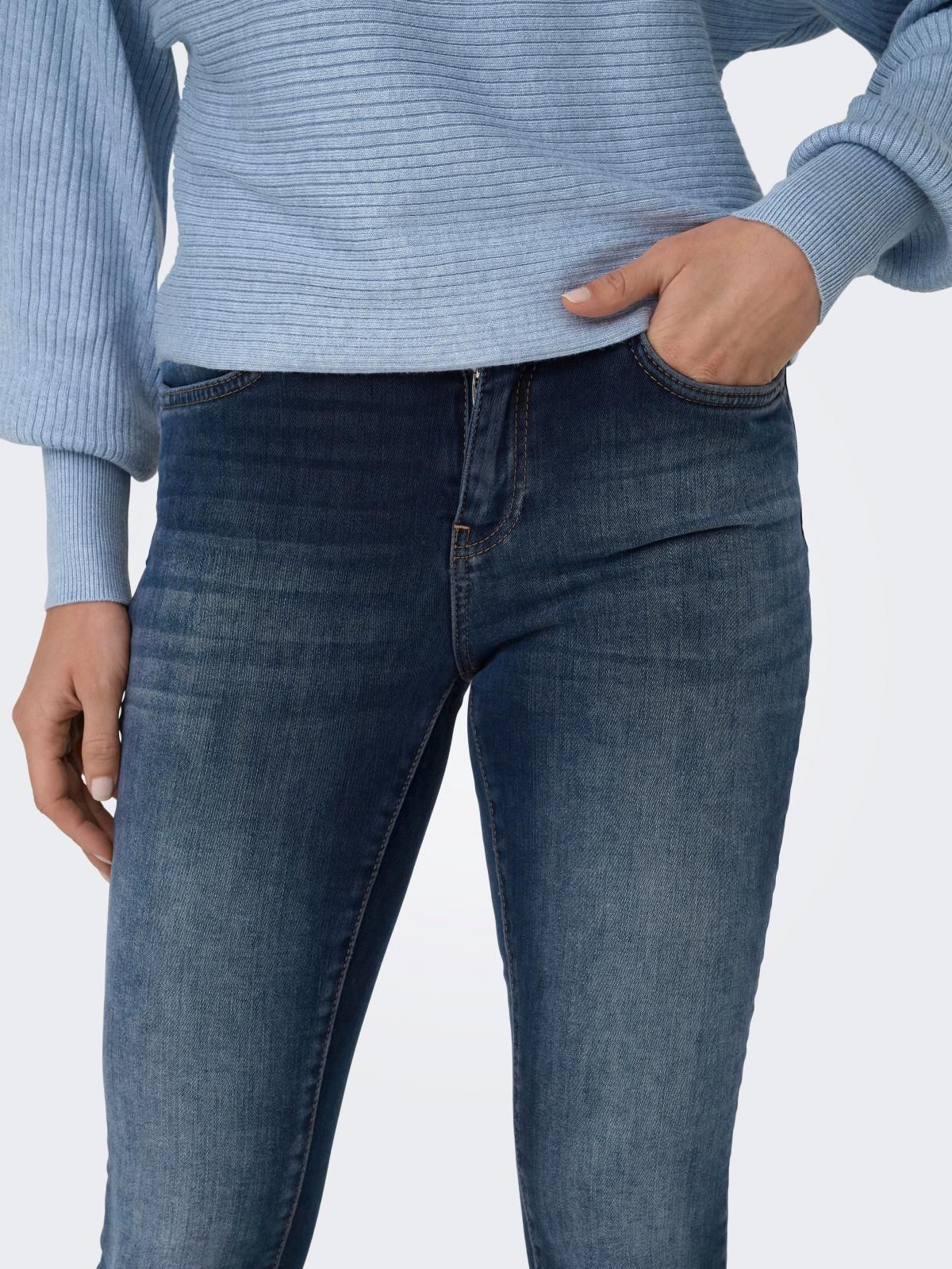 온리 이태리 데님 미드웨이스트 스키니핏 진 15327223_6603 BLACK / BLUE BLACK DENIM 이미지 6