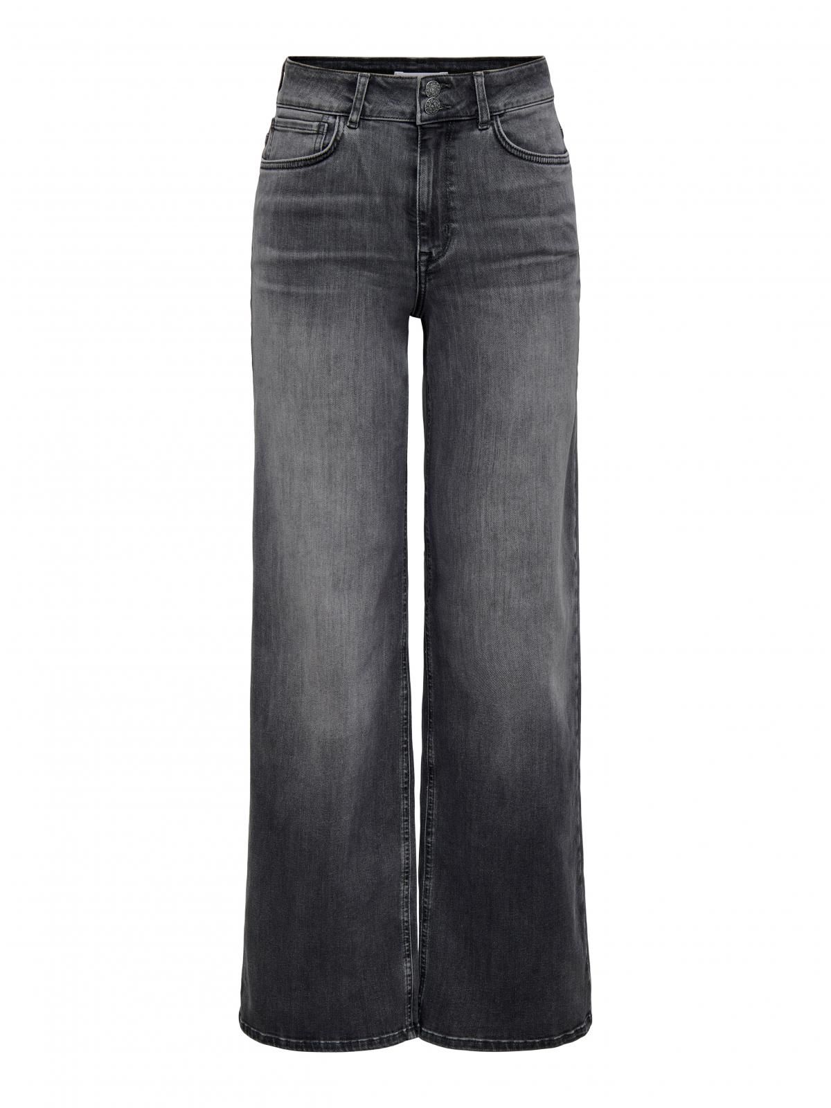 온리 하이웨이스트 와이드핏 흑청 데님 팬츠 15367997_8183 BLACK / WASHED BLACK - 상품 이미지