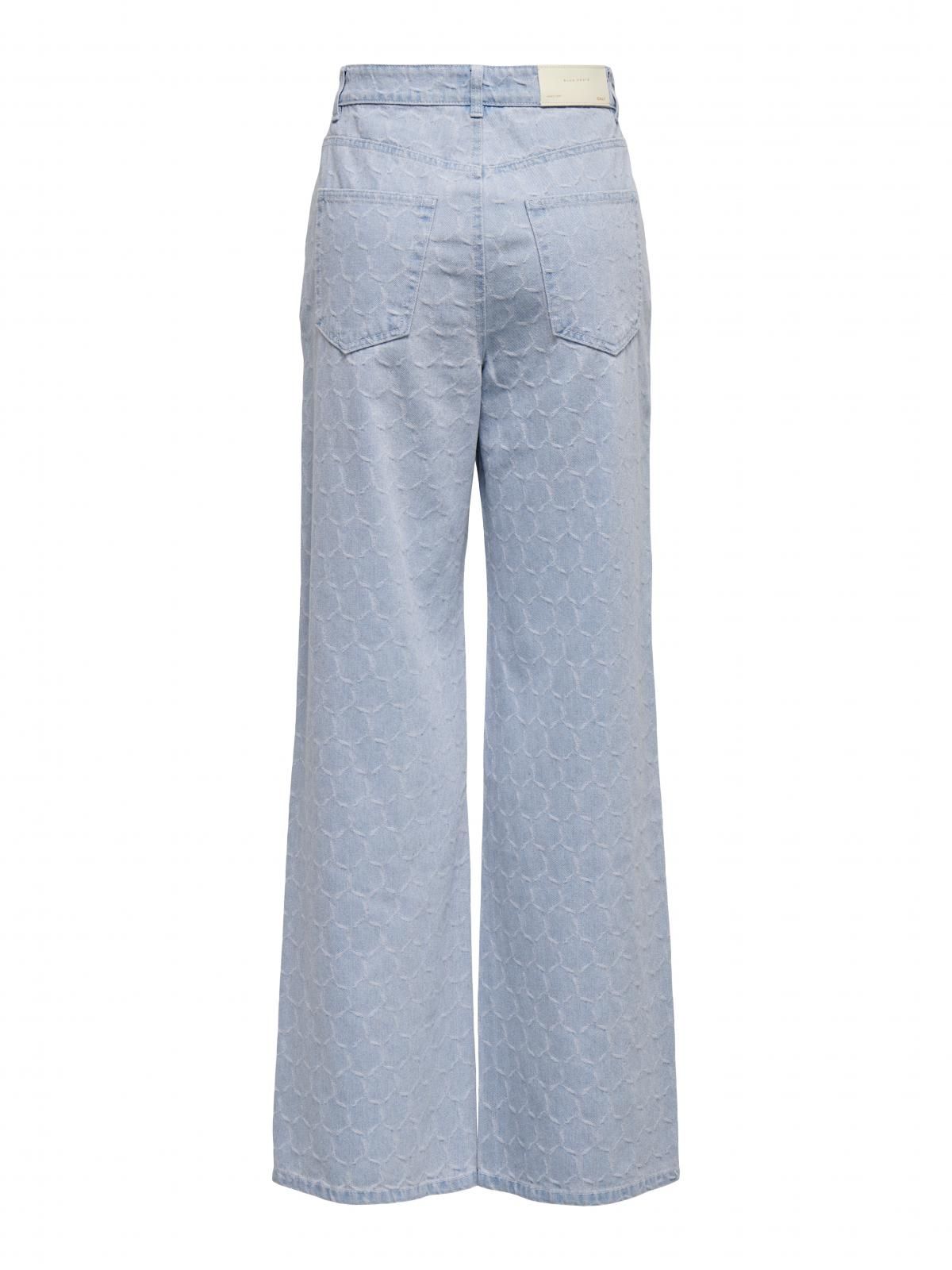 온리 연청 와이드핏 데님 팬츠 코튼 테크니컬 15312764_2116 BLUE / LIGHT BLUE DENIM - 상세 이미지 4