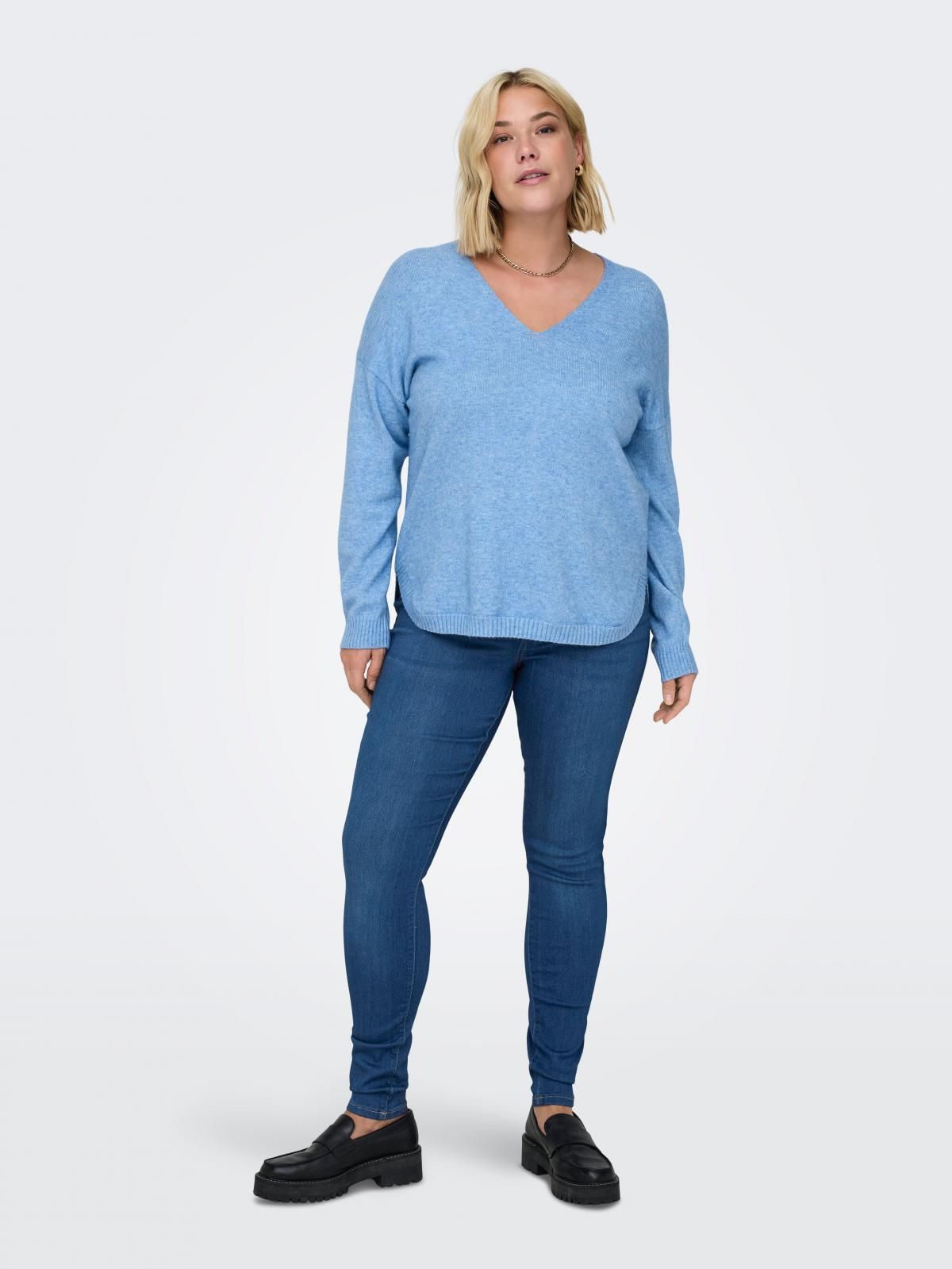 온리 데님 하이웨이스트 스키니핏 청바지 15313096_7023 BLUE / LIGHT MEDIUM BLUE DENIM - 상세 이미지 5