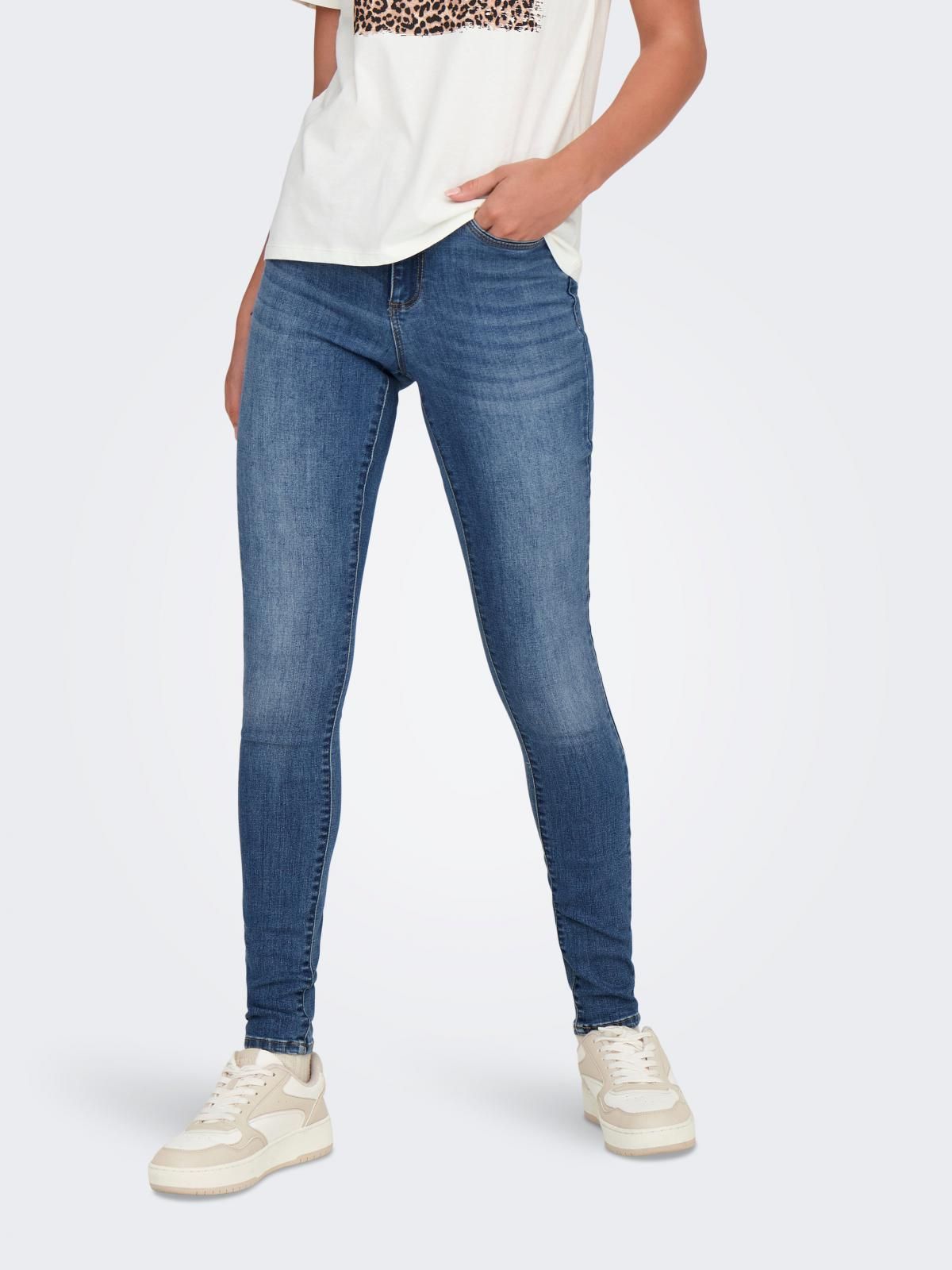 온리 데님 미드웨이스트 스키니핏 청바지 15235976_2115 BLUE / MEDIUM BLUE DENIM - 상품 이미지