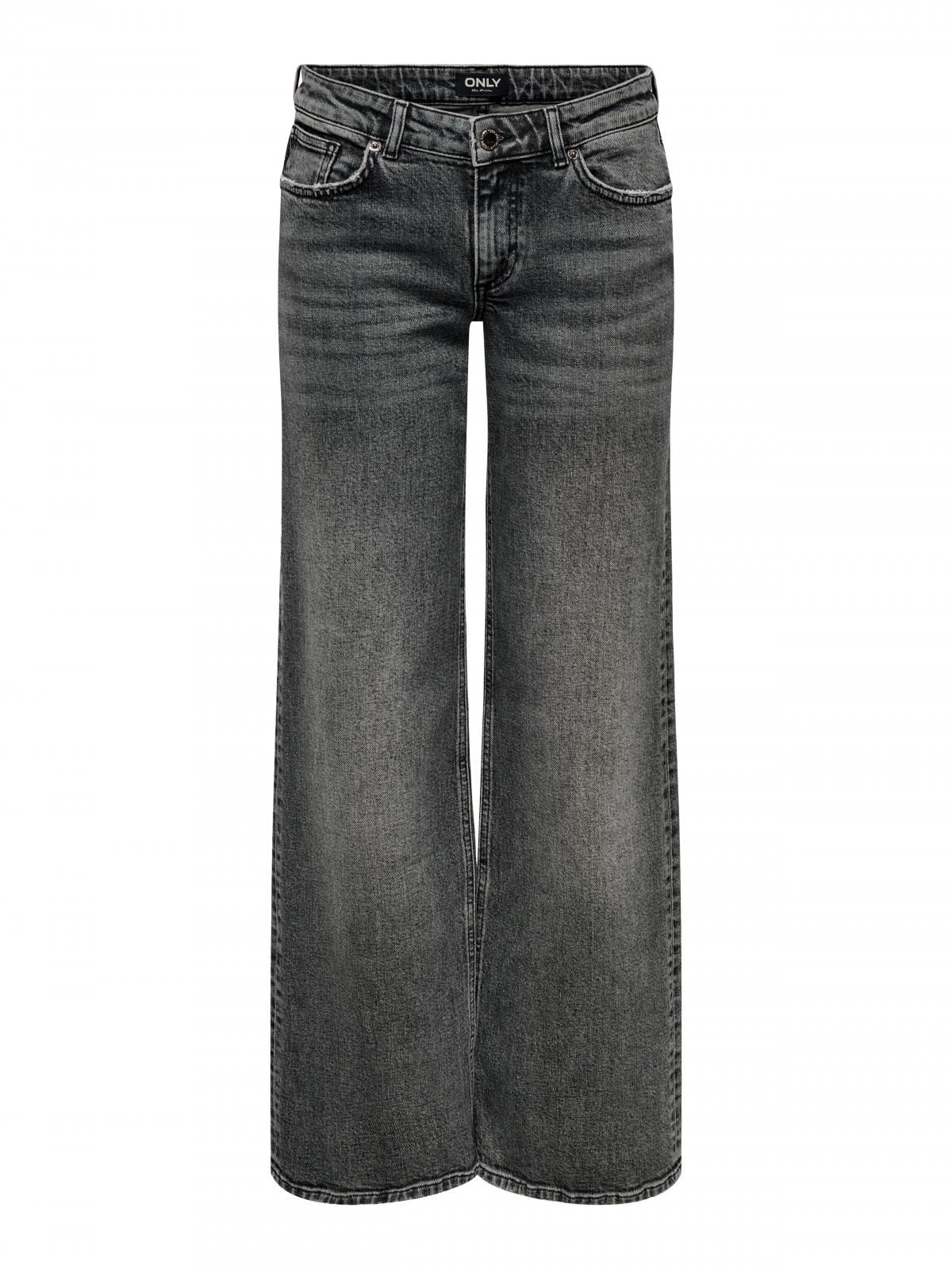 온리 트렌디 로우웨이스트 와이드핏 데님진 15338012_2104 GREY / DARK GREY DENIM - 상세 이미지 3