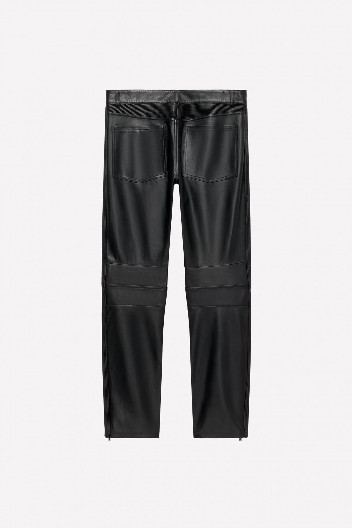 자라 가죽 바이커 팬츠 X 루도빅 드 생 세르냉 3322/600 BLACK - 상세 이미지 4