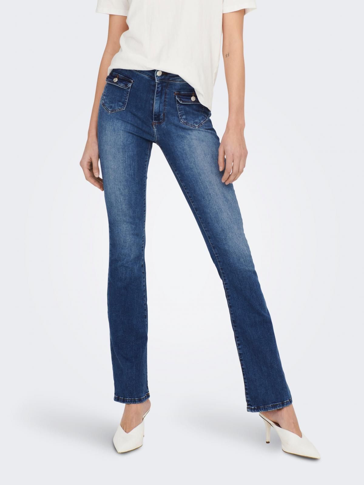 온리 스위트 플레어드핏 데님 부츠컷 청바지 15281334_2114 BLUE / DARK BLUE DENIM - 상품 이미지