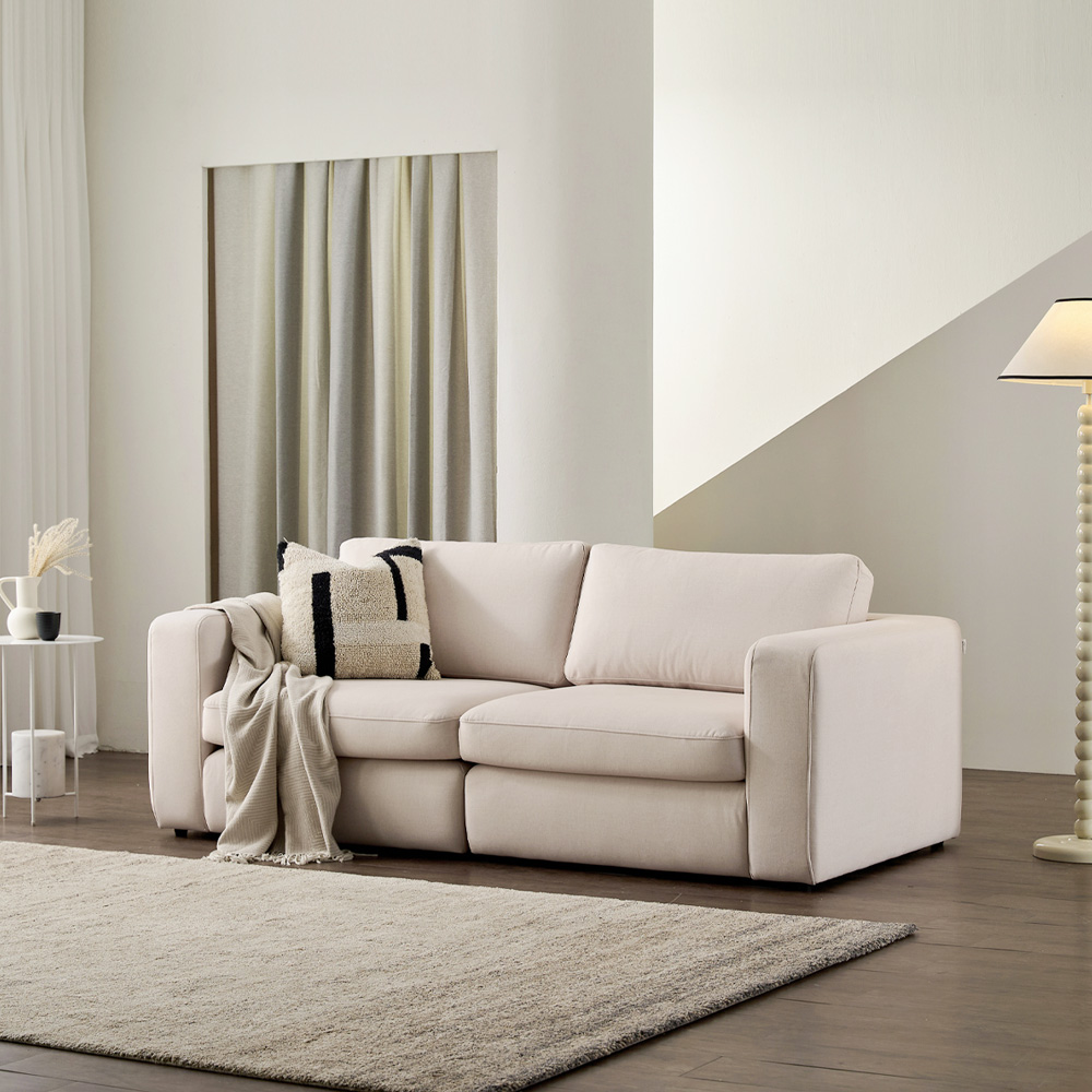 [설날+] 케이하우스홀드 무에나 슬림 3인용 3.5인용 패브릭 소파 모듈 국내제작