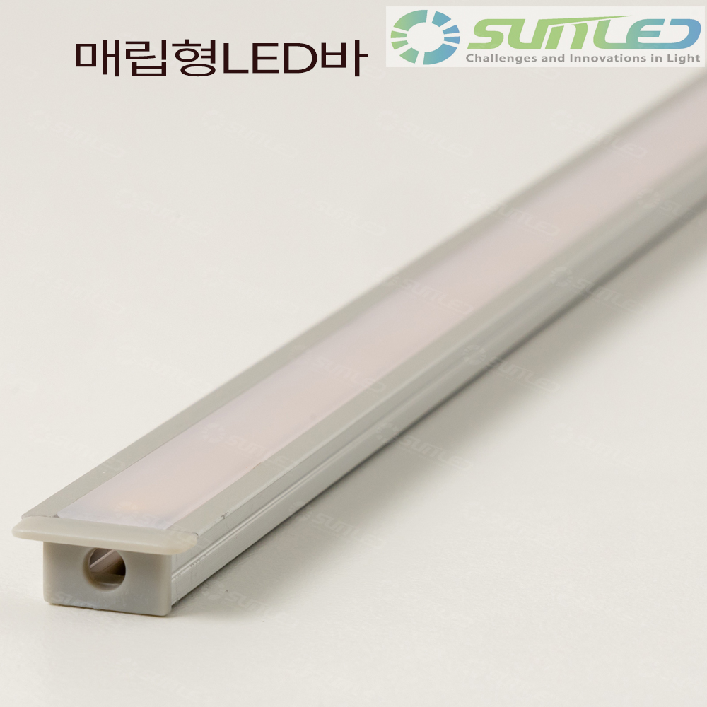COB LED바 1m 제작바 매립 1208 방열판 12V 24V 불투명 날개형 인테리어