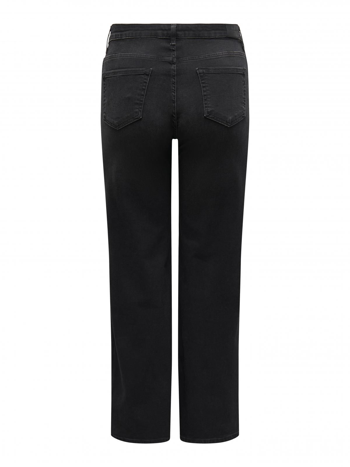 온리 빅사이즈 와이드핏 테크니컬 데님 팬츠 15305777_2103 BLACK / BLACK DENIM - 상세 이미지 4