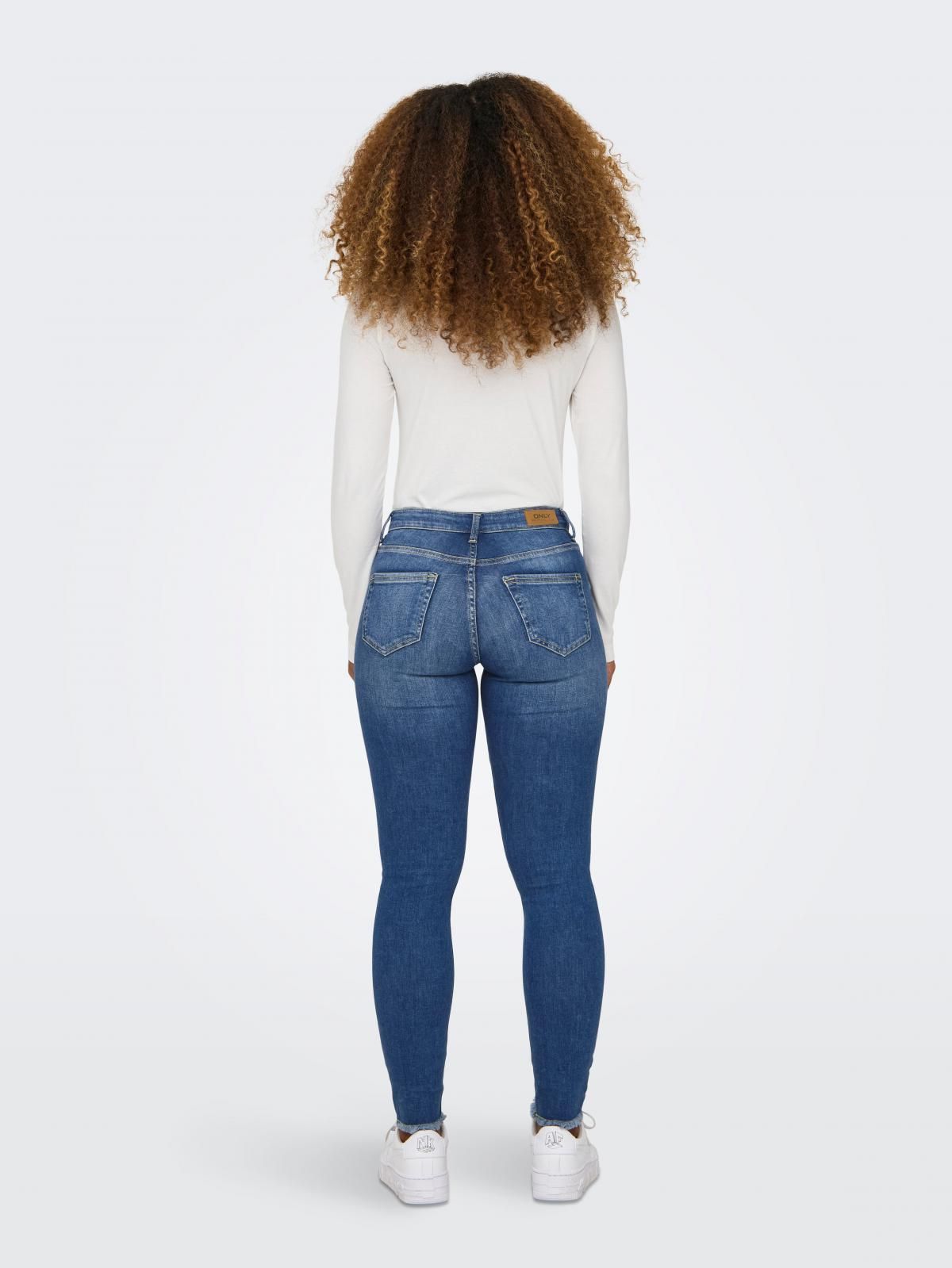 온리 슈퍼스트레치 미드웨이스트 스키니핏 진 15293282_2115 BLUE / MEDIUM BLUE DENIM - 상세 이미지 2