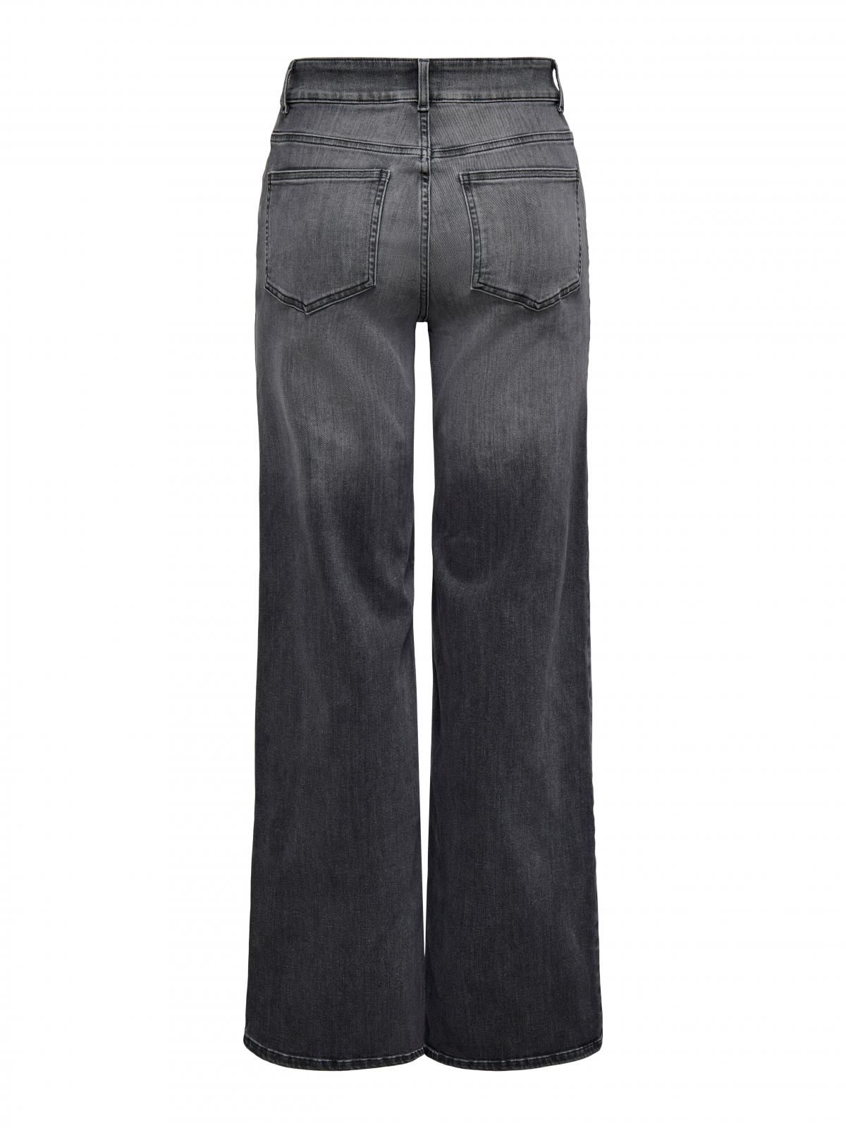 온리 하이웨이스트 와이드핏 흑청 데님 팬츠 15367997_8183 BLACK / WASHED BLACK - 상세 이미지 2