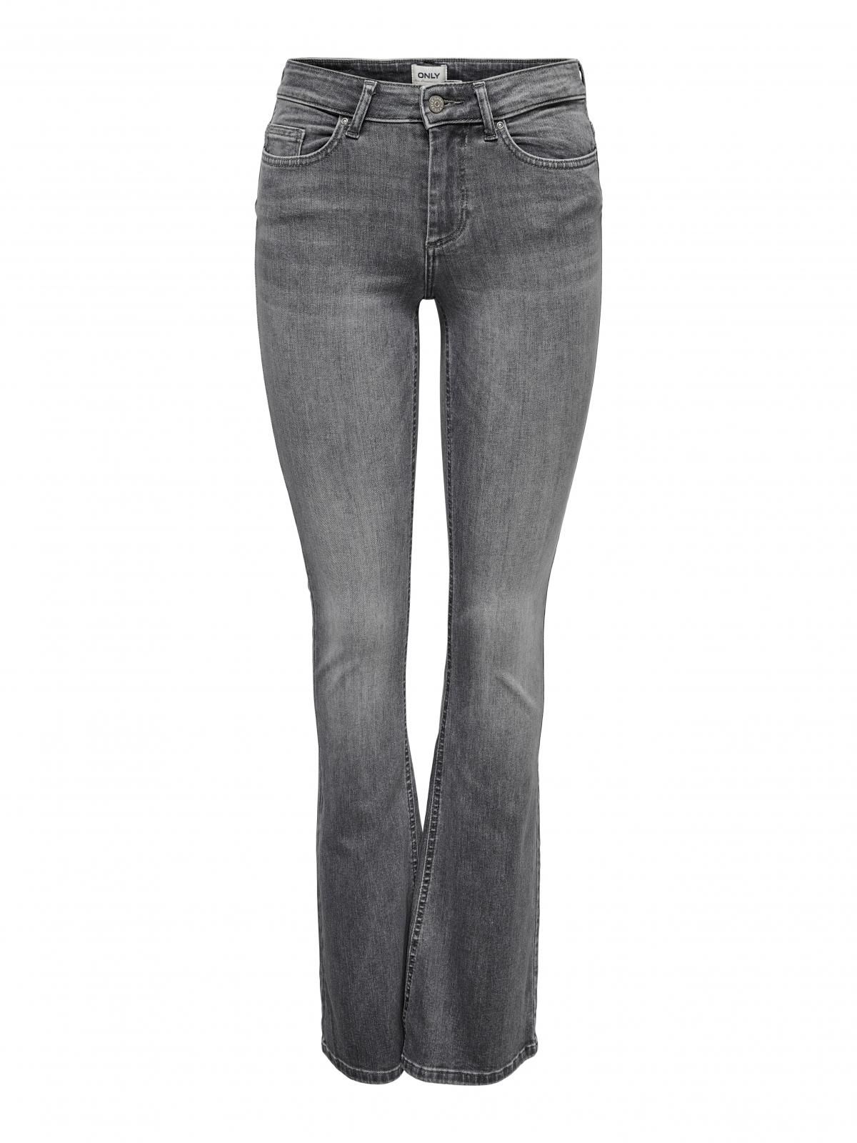 온리 미드웨이스트 플레어핏 데님 팬츠 15233721_3601 GREY / GREY DENIM - 상세 이미지 3