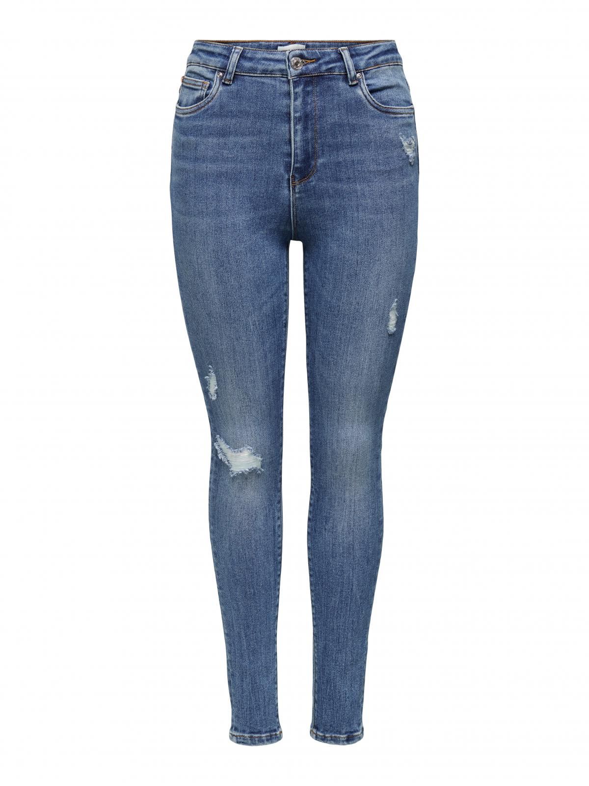 온리 하이웨이스트 데님 스키니핏 진 15195399_2115 BLUE / MEDIUM BLUE DENIM - 상세 이미지 3