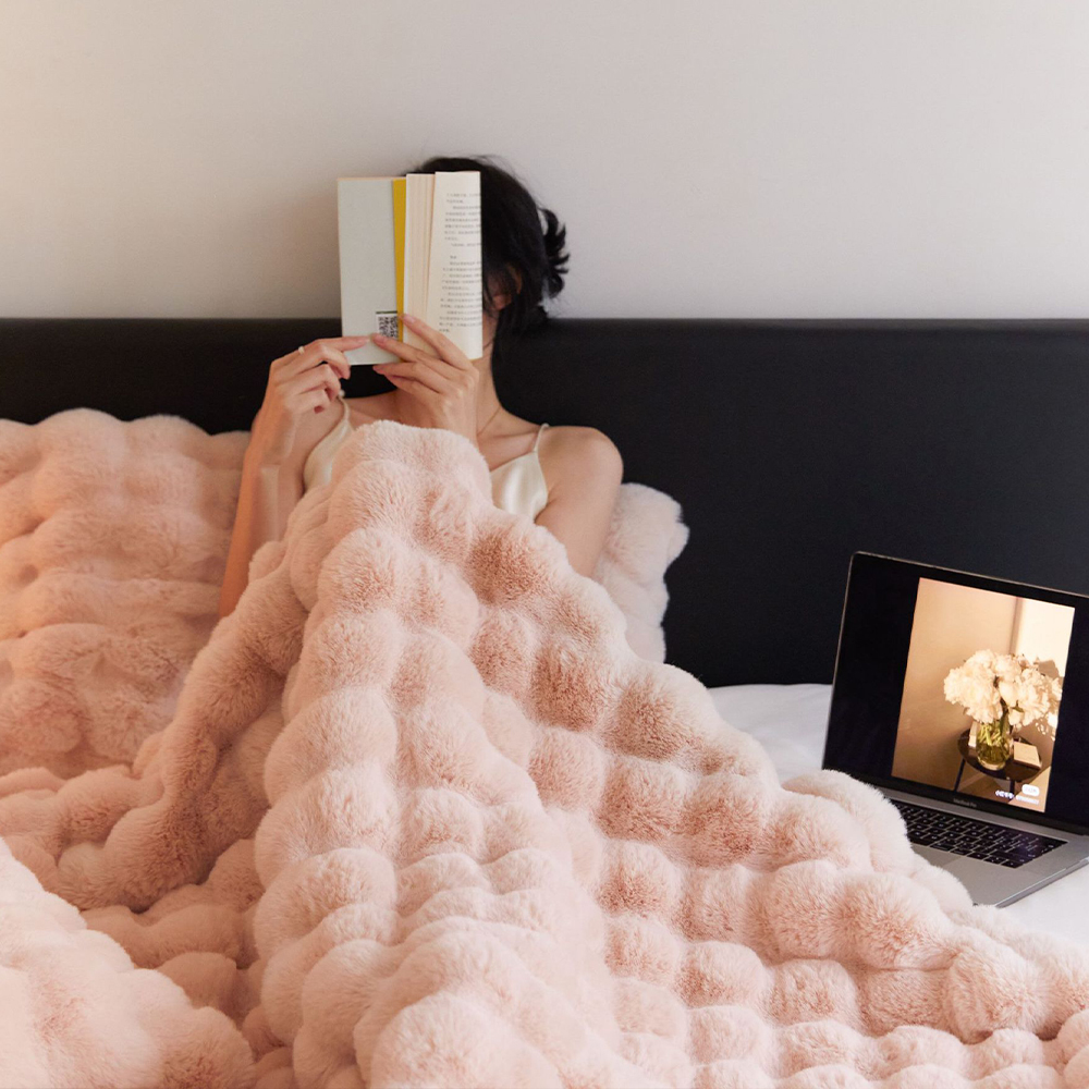 몽루아 이중보온 두꺼운 담요 겨울 소파 이불 블랭킷 극세사 담요 중형