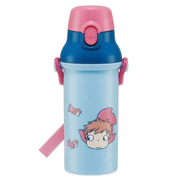 벼랑위의 포뇨 원터치 어깨끈물병 480ml 항균+ 물통 - 상품 이미지