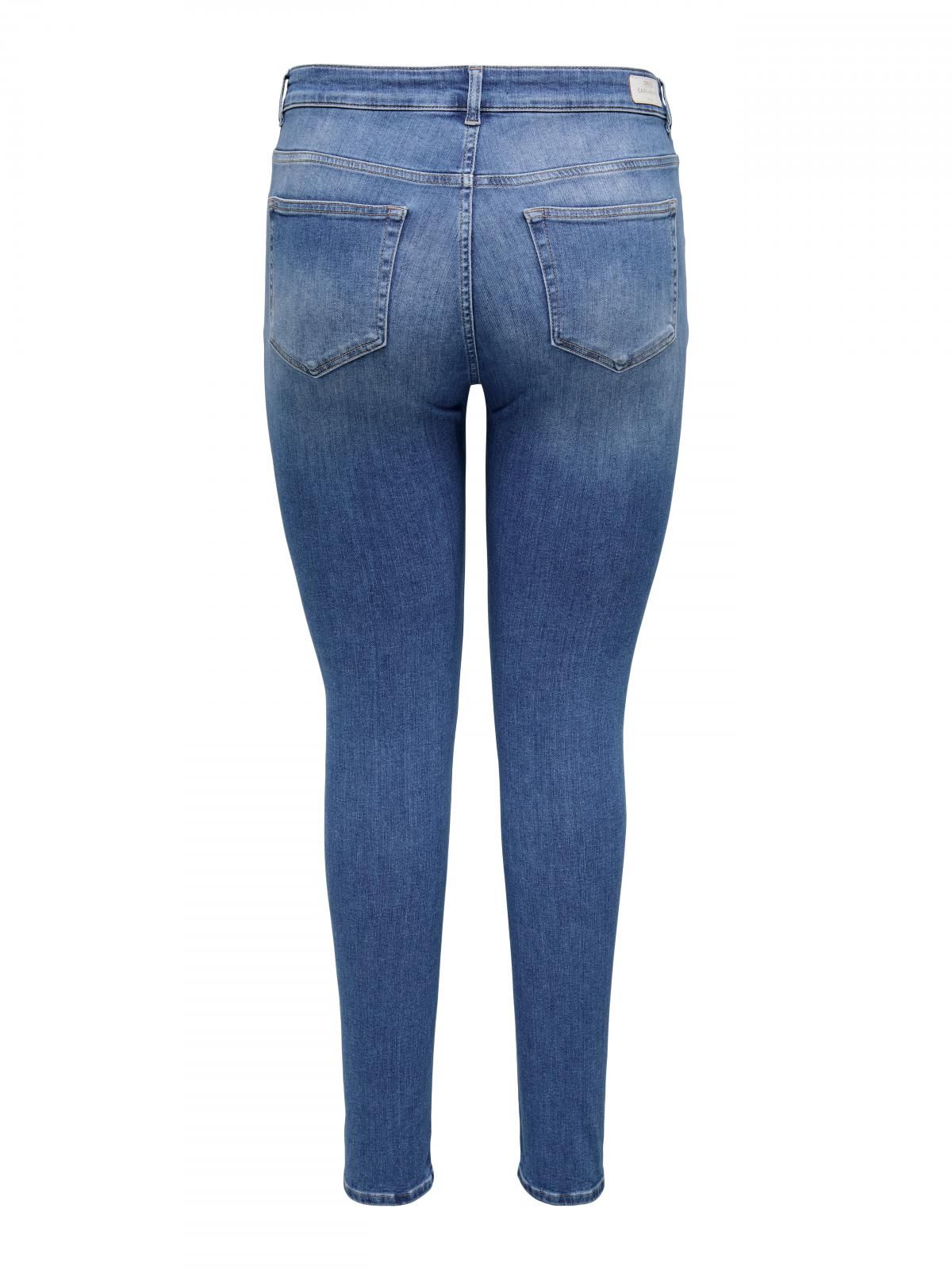 온리 플러스사이즈 데님 스키니핏진 스트레치 15333018_2115 BLUE / MEDIUM BLUE DENIM - 상세 이미지 4