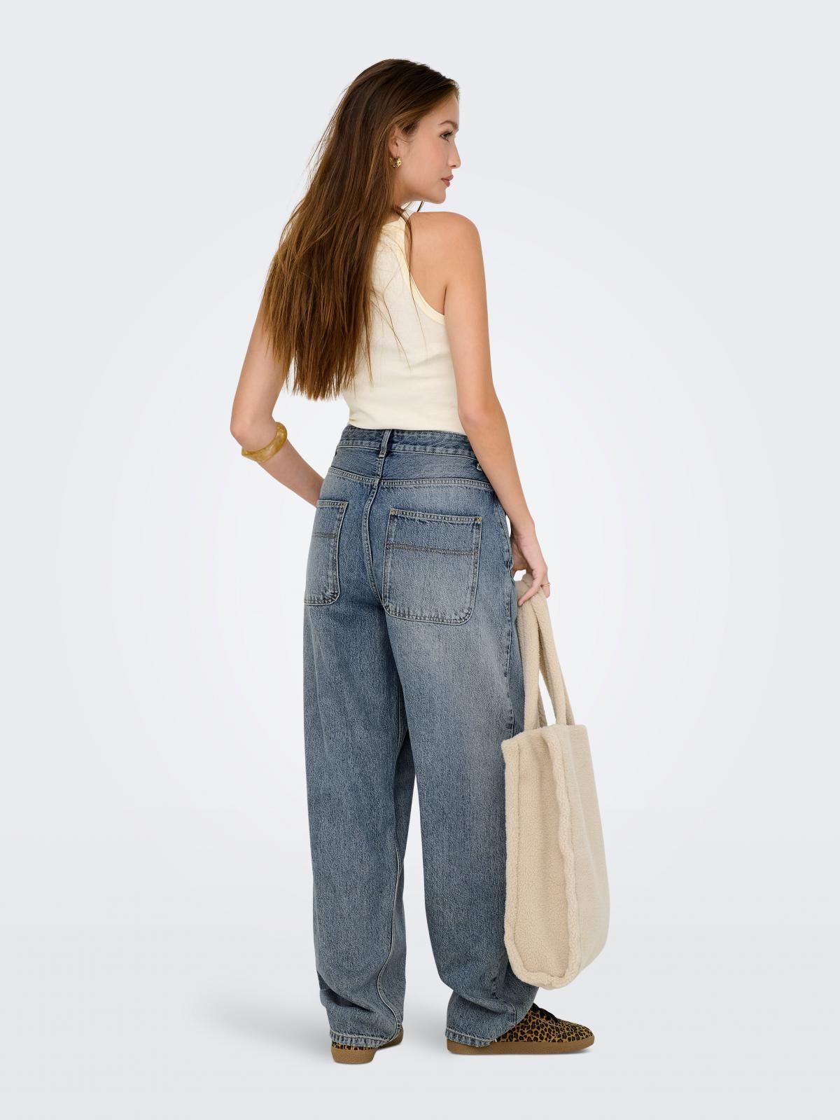 온리 트렌디 중청 배기핏 데님 팬츠 15325673_2115 BLUE / MEDIUM BLUE DENIM - 상세 이미지 2