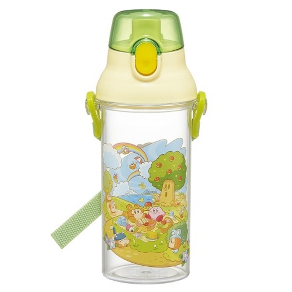 별의커비 클리어 원터치 물병 480ml 어깨끈 포함 캐릭터 - 상품 이미지
