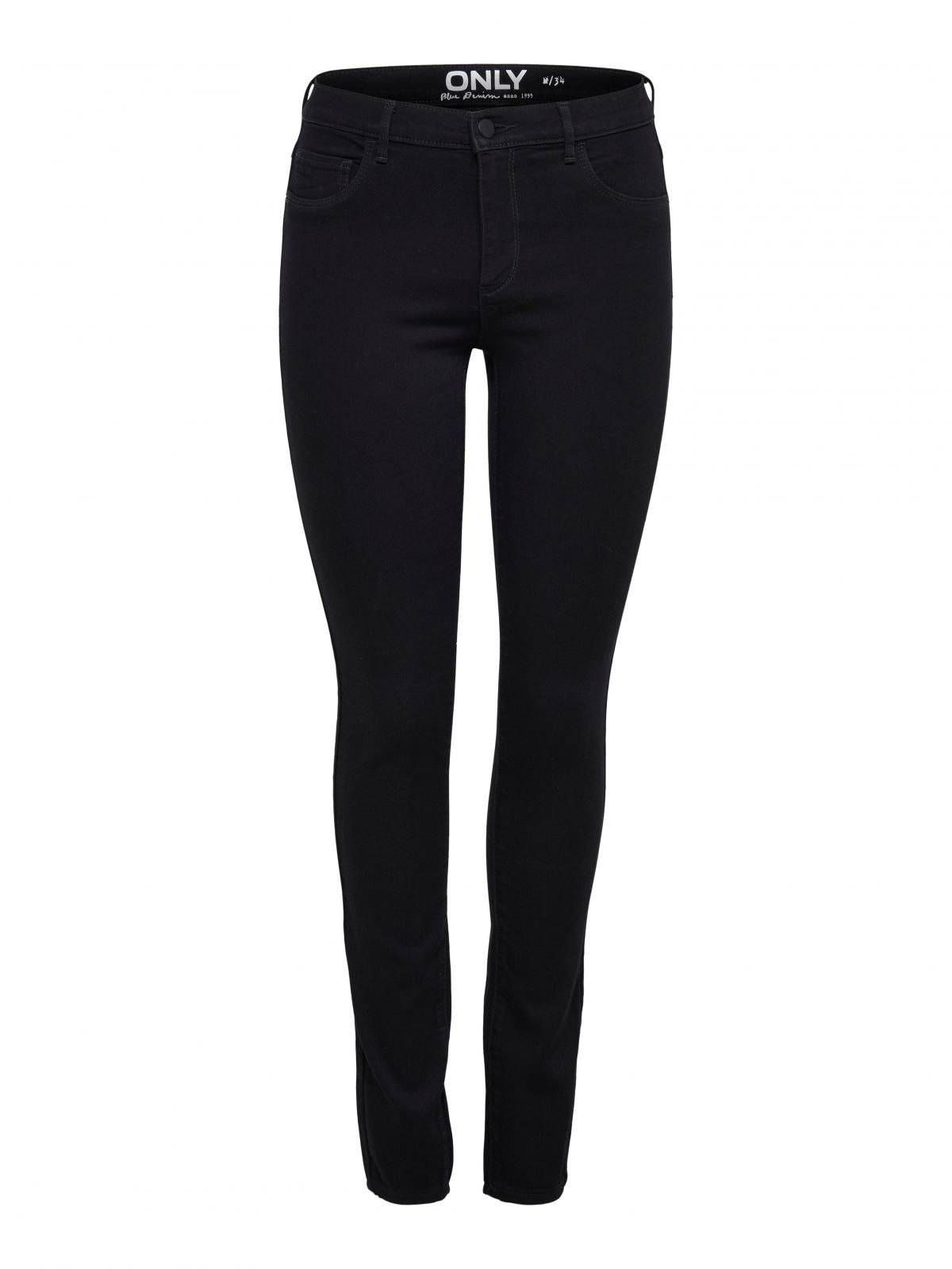 온리 블랙 스키니핏 데님 미드웨이스트 청바지 15129693_2103 BLACK / BLACK DENIM - 상세 이미지 3