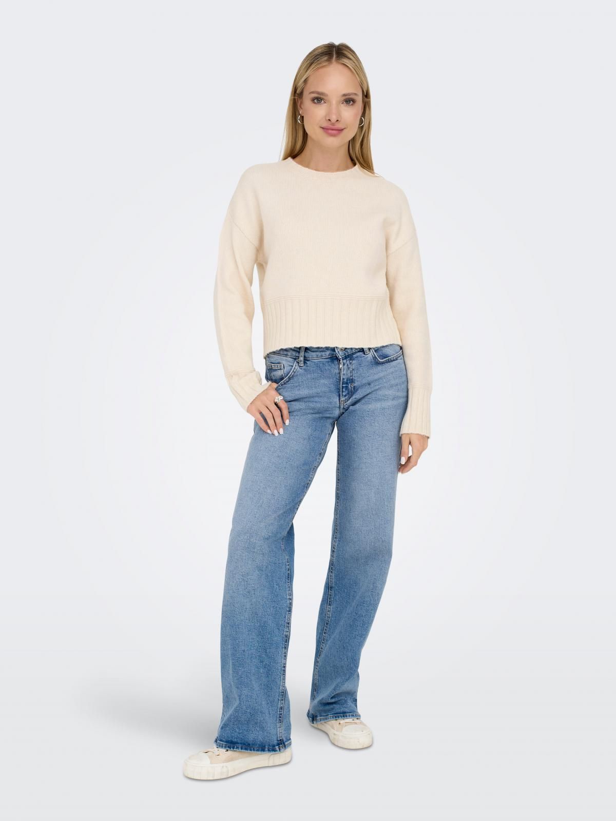 온리 데님 로우웨이스트 와이드핏 청바지 15280466_2116 BLUE / LIGHT BLUE DENIM - 상세 이미지 5