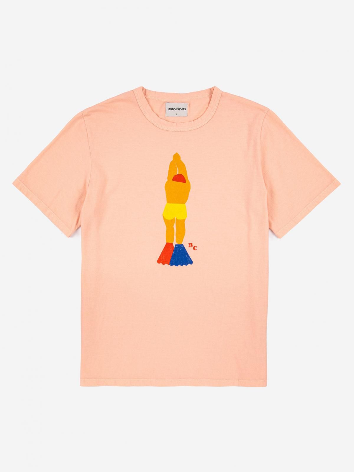 보보쇼즈 오가닉 라이트핑크 프린트 반팔 티셔츠 123AD078 ONE COLOR - 상품 이미지