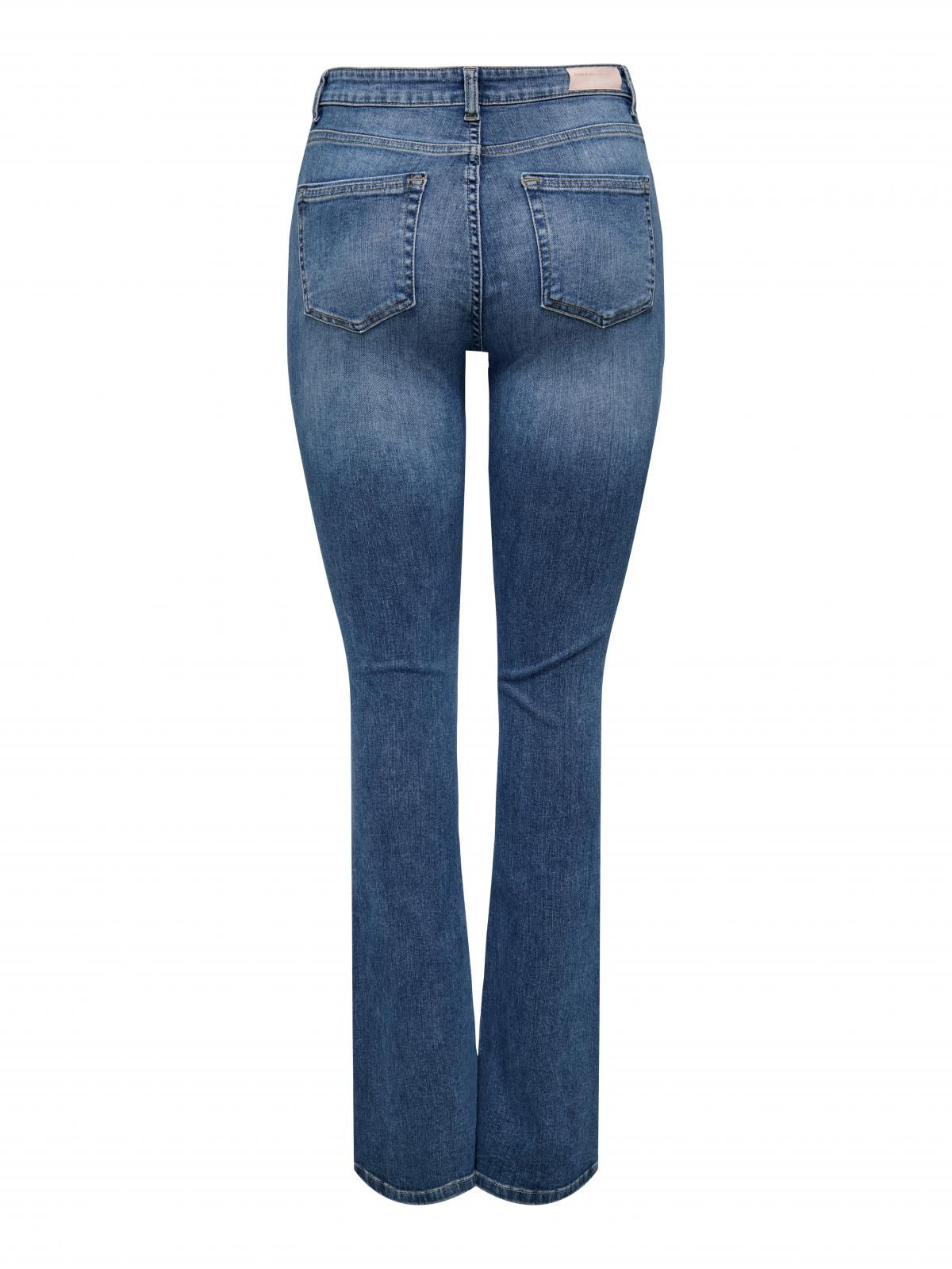 온리 데님 미드웨이스트 플레어핏 진 15313389_2115 BLUE / MEDIUM BLUE DENIM - 상세 이미지 4