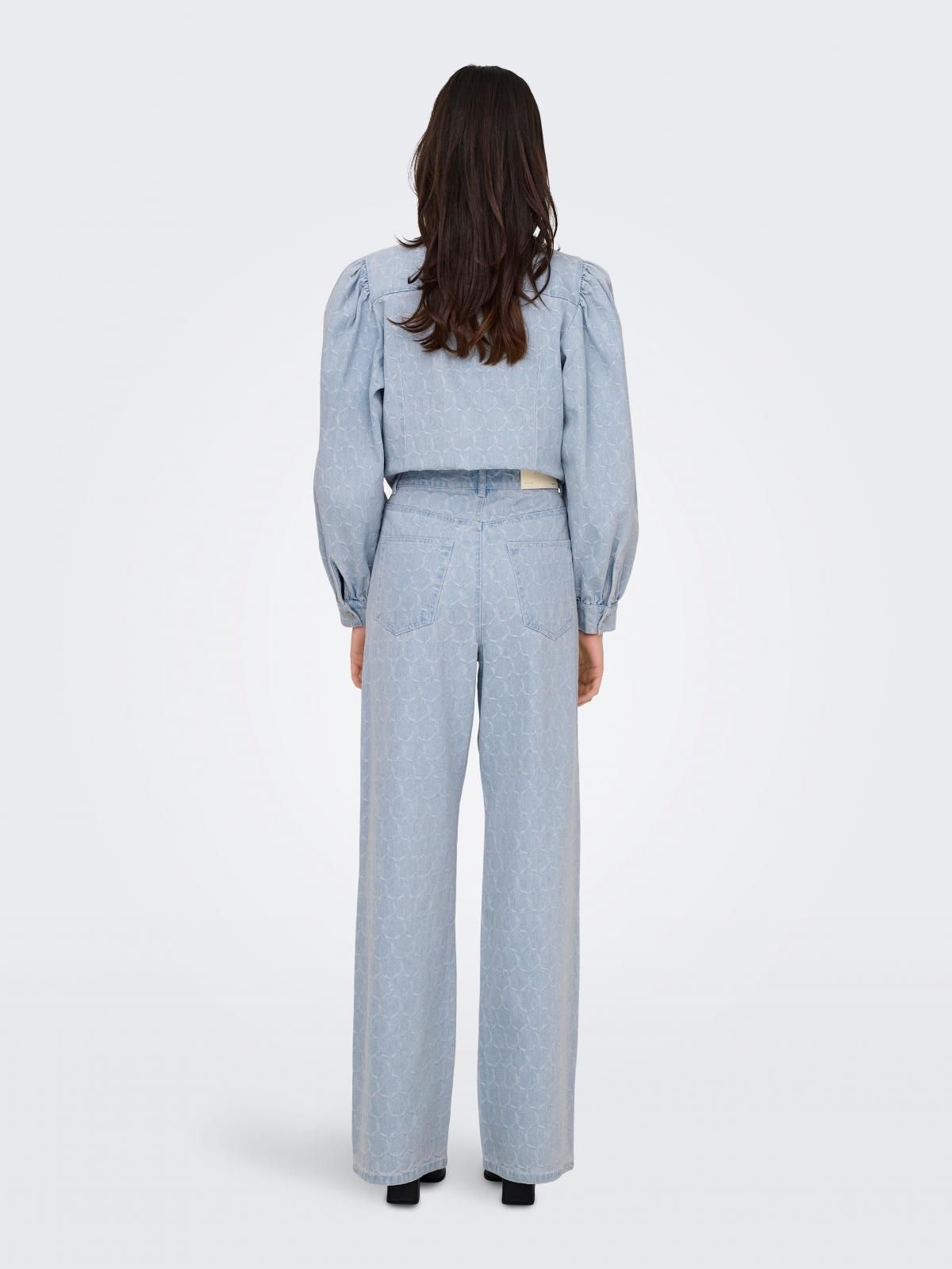 온리 연청 와이드핏 데님 팬츠 코튼 테크니컬 15312764_2116 BLUE / LIGHT BLUE DENIM - 상세 이미지 2