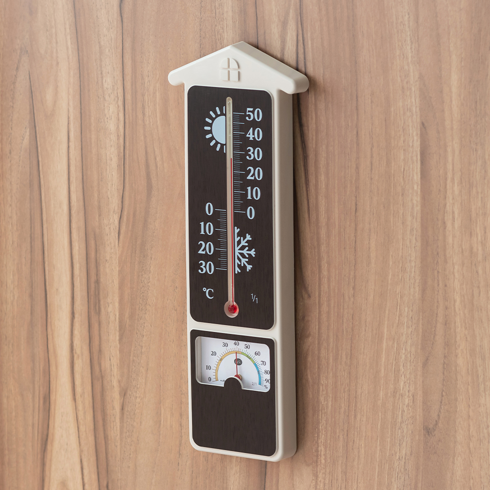 국산 플라이토 수은 온습도계 실내 측정기 신생아 주방 아날로그온도계 THERMOMETER 힐링홈 이미지 2