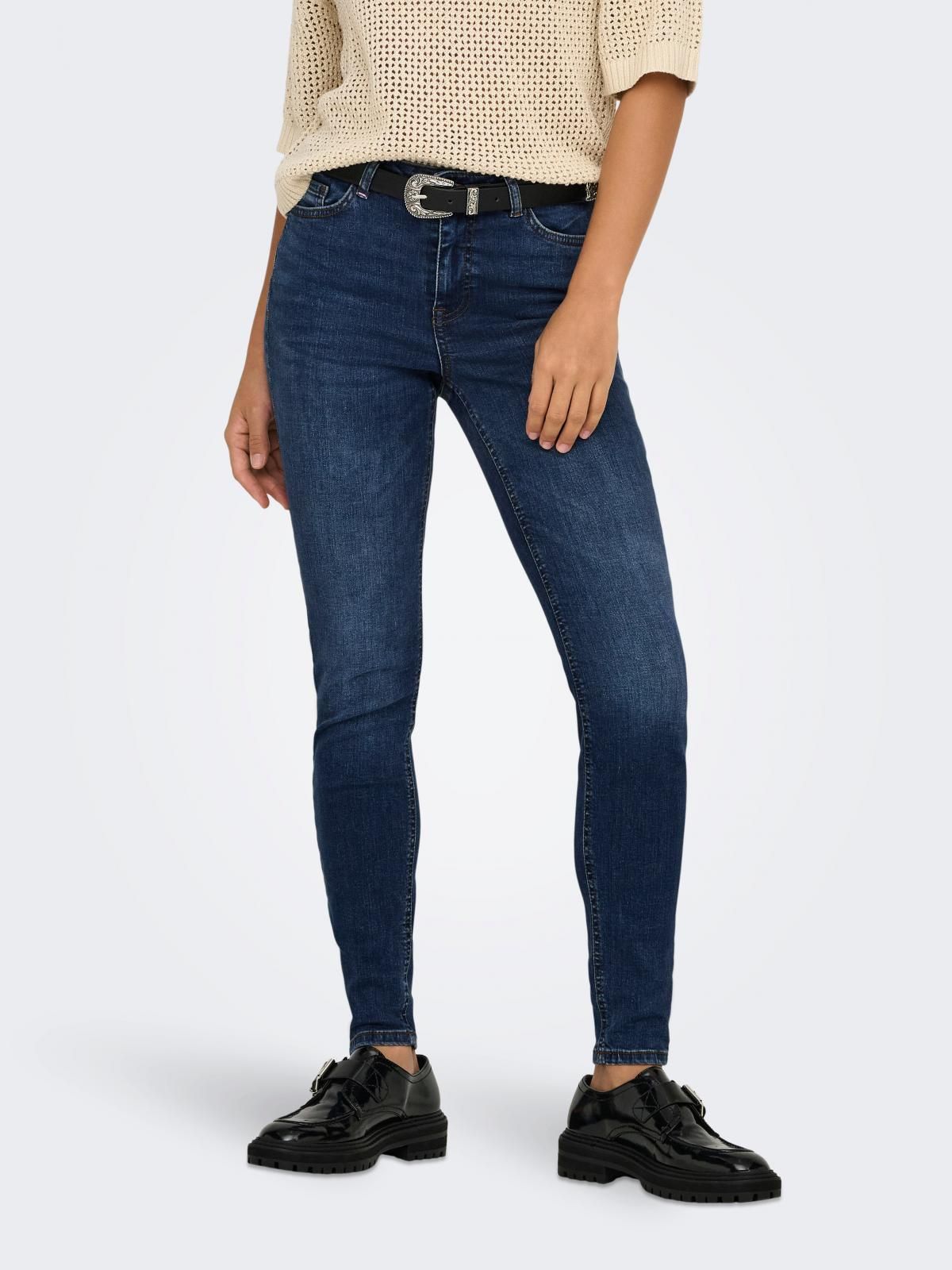 제이디와이 데님 미드웨이스트 진청 스키니 진 15346536_2114 BLUE / DARK BLUE DENIM - 상품 이미지