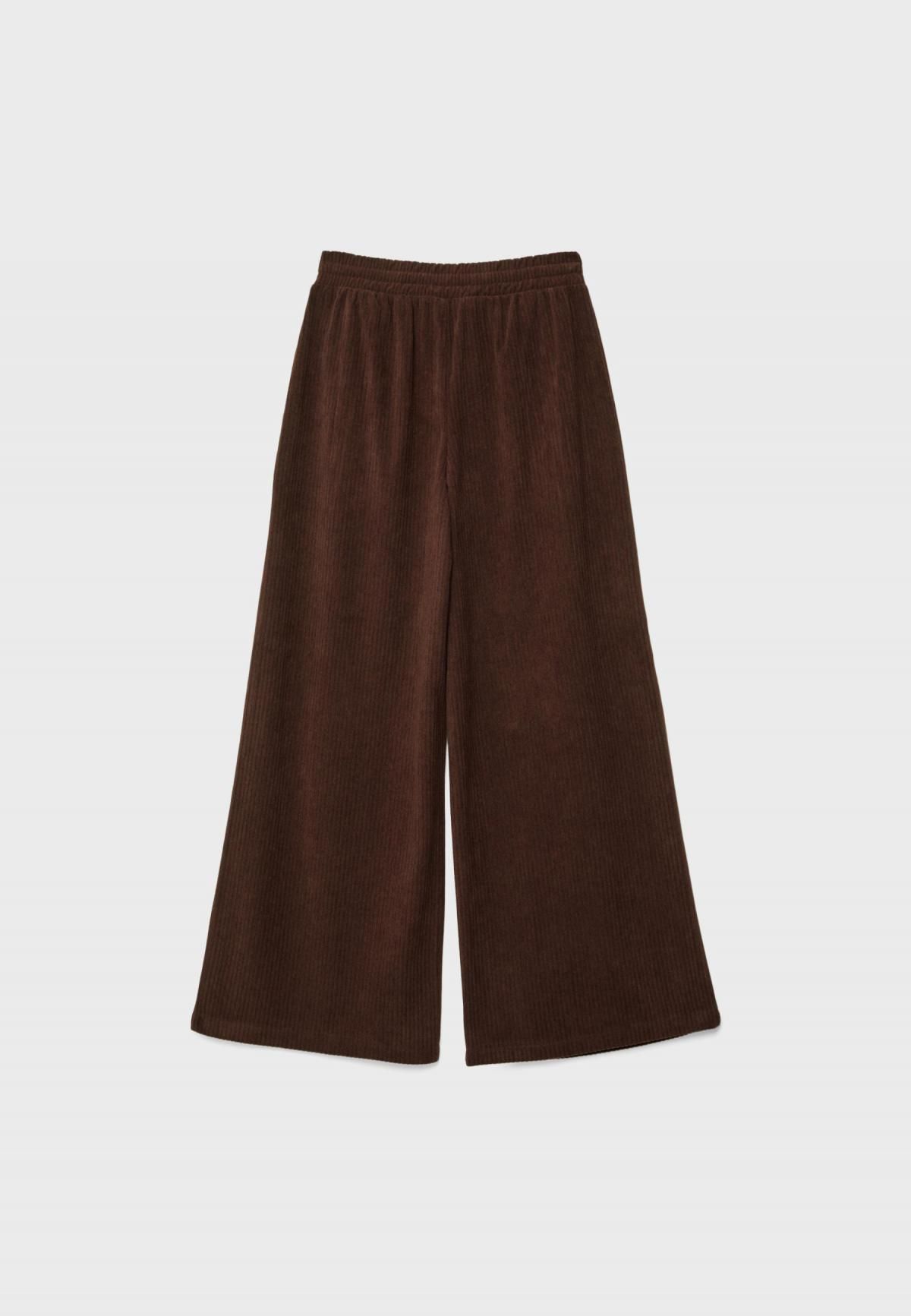 스트라디바리우스 코듀로이 와이드 조거 팬츠 브라운 스트링 4518/674 BROWN - 상세 이미지 2