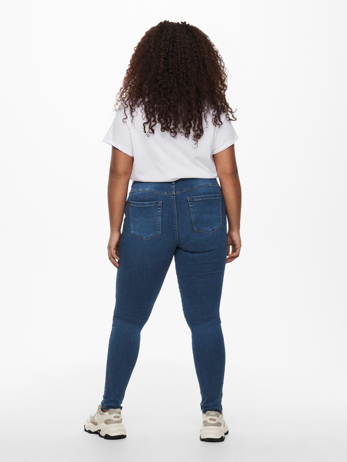 온리 플러스사이즈 하이웨이스트 스키니핏 진 15186392_2115 BLUE / MEDIUM BLUE DENIM - 상세 이미지 2