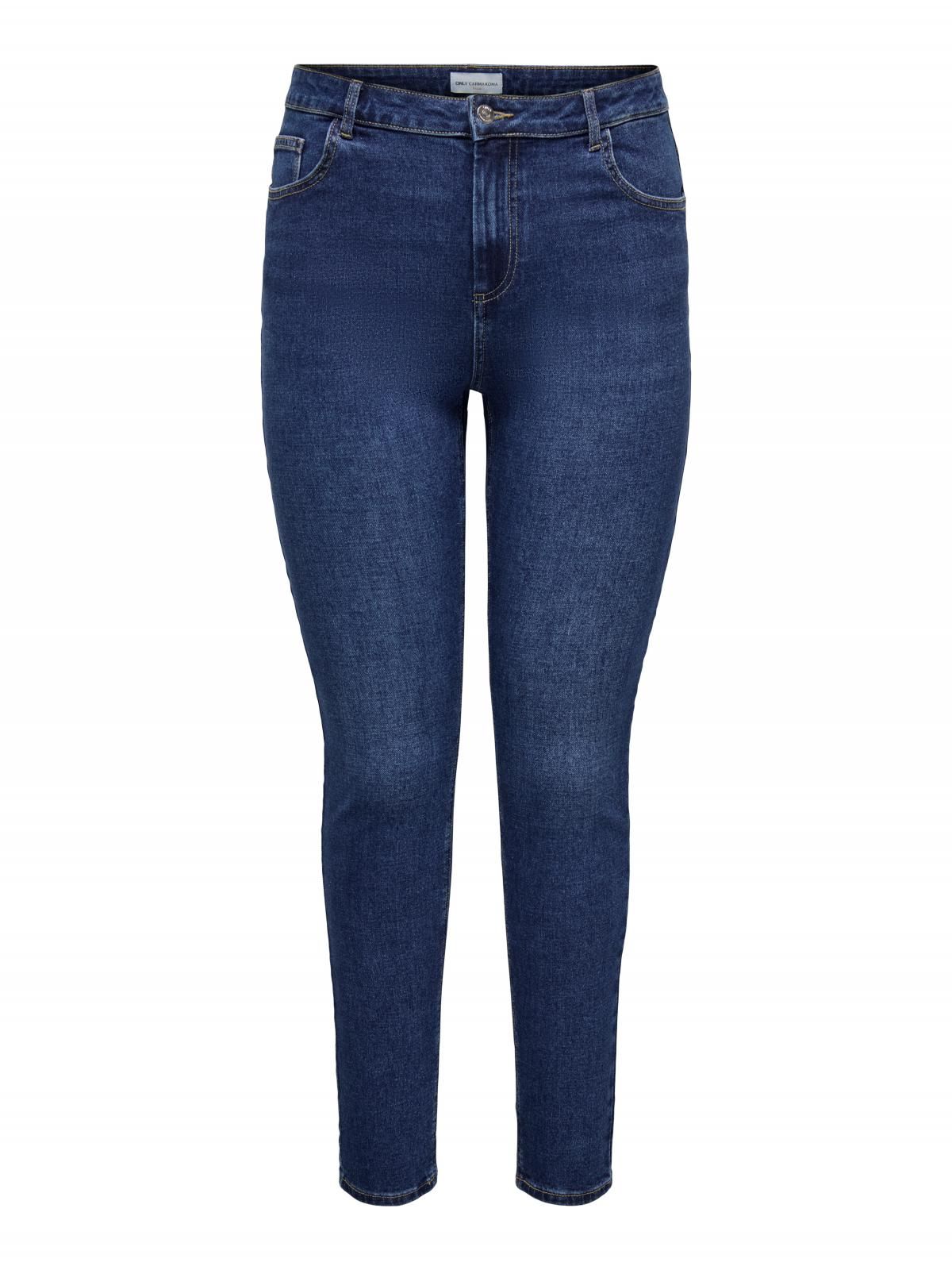 온리 플러스사이즈 데님 스키니핏 진 15355014_2115 BLUE / MEDIUM BLUE DENIM - 상세 이미지 3