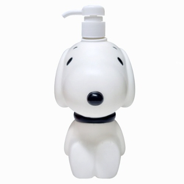 스누피 욕실 디스펜서 500ml 샴푸통 리필세제통 펌프용기 - 상품 이미지