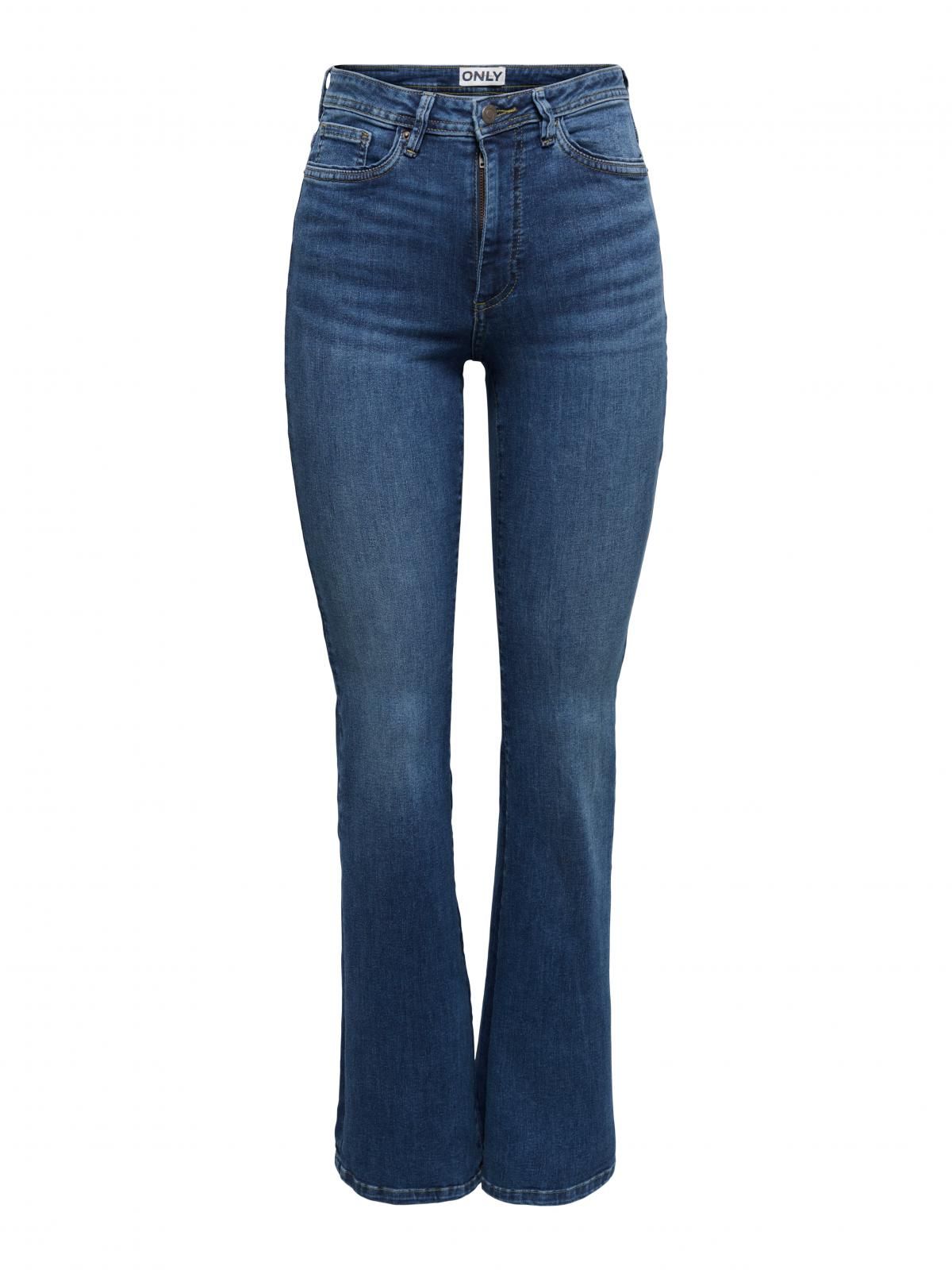 온리 하이라이즈 플레어핏 데님 부츠컷 청바지 15361593_2114 BLUE / DARK BLUE DENIM - 상세 이미지 3