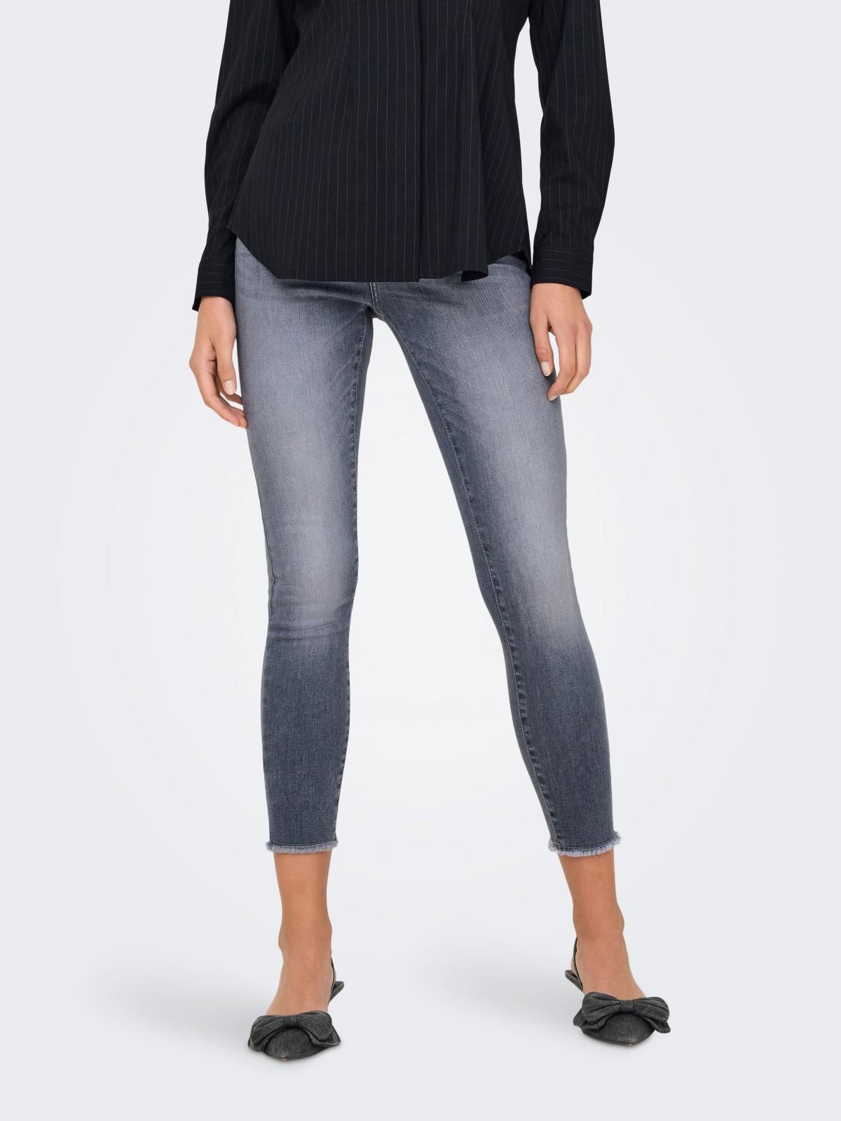 온리 데님 미드웨이스트 스키니핏 앵클진 15337920_2105 GREY / MEDIUM GREY DENIM - 상품 이미지