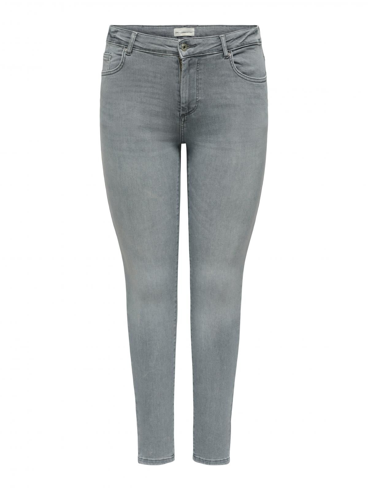 온리 빅사이즈 하이웨이스트 스키니핏 데님 청바지 15337977_3601 GREY / GREY DENIM - 상세 이미지 3
