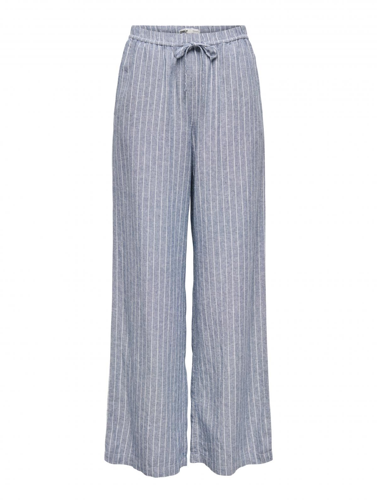 온리 스트라이프 와이드 루즈핏 팬츠 15362562_2081_1242417 BLUE / VINTAGE INDIGO - 상세 이미지 3
