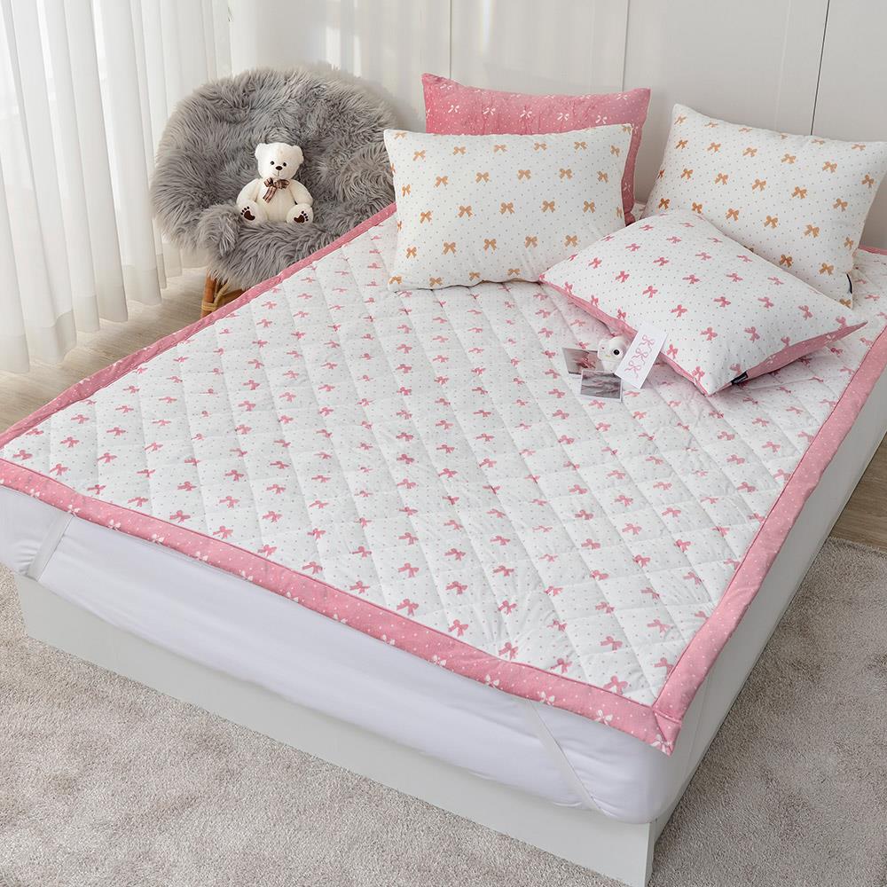 마이리본 극세사 침대패드 SS/Q 2color