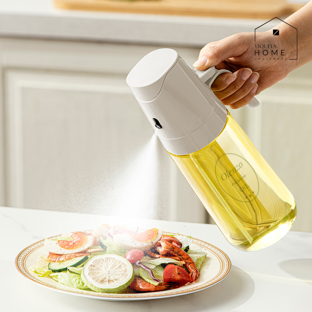 바이퀸 2way 오일 디스펜서 스프레이 500ml 기름 유리 병 분무기 용기 제품 이미지